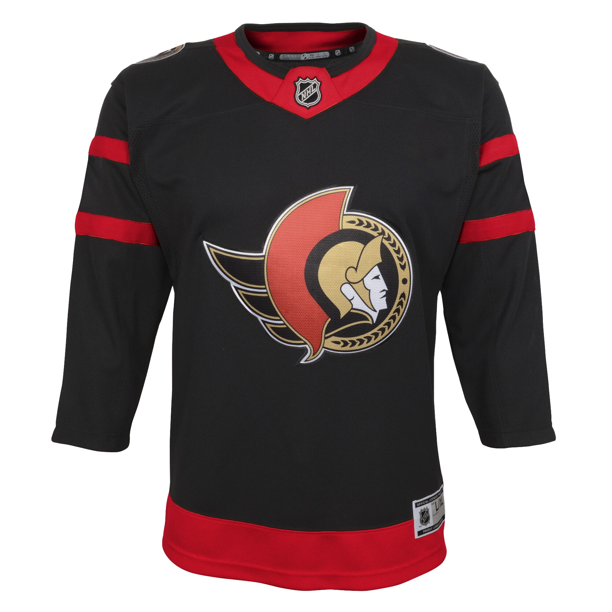 Alternative view of Youth Ottawa Senators Black Home Premier Jersey - JS855 