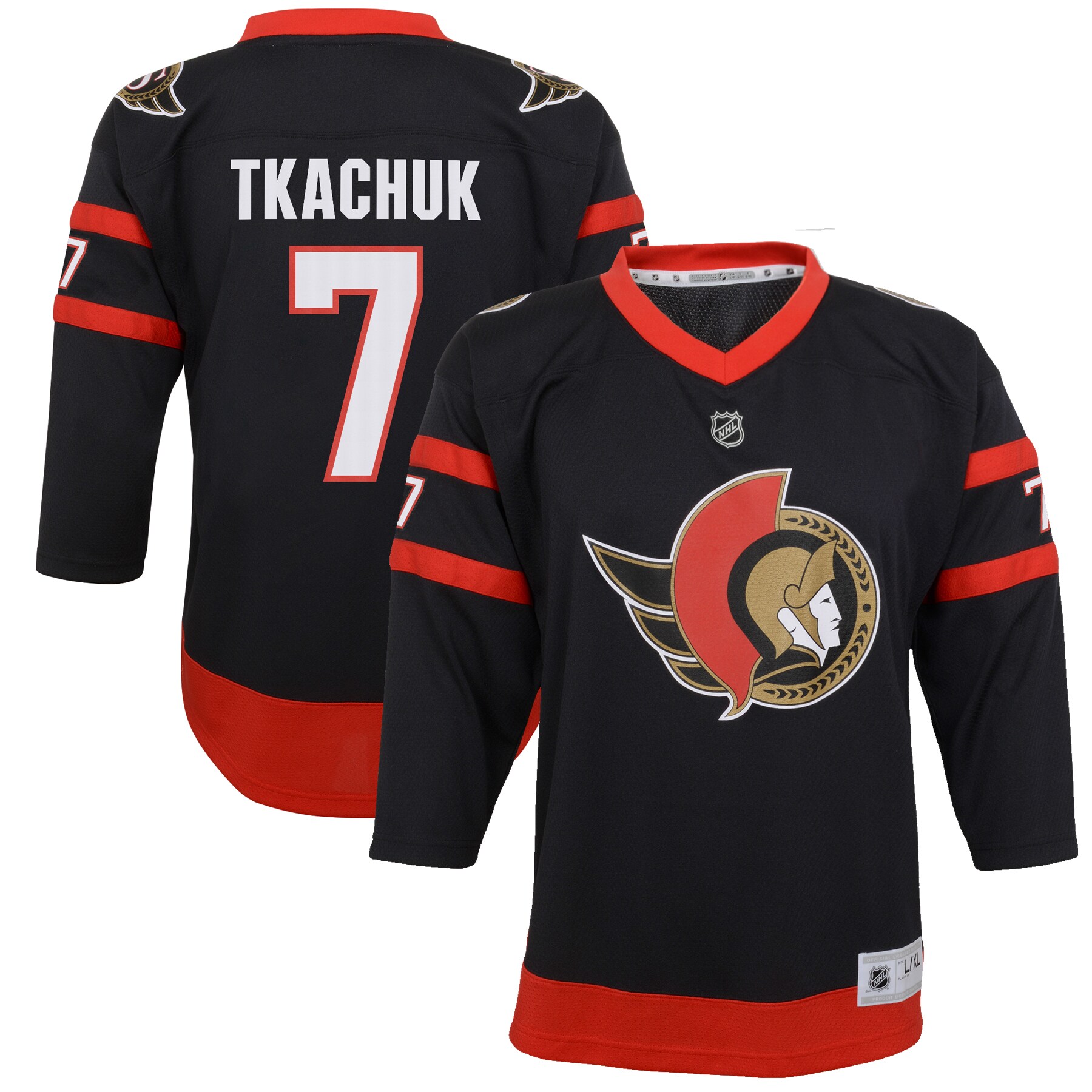 Youth Ottawa Senators Brady Tkachuk Black 2020/21 Home Player Jersey - JS527 