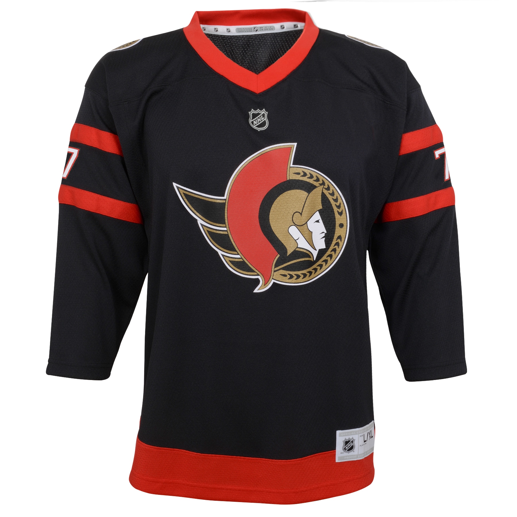 Alternative view of Youth Ottawa Senators Brady Tkachuk Black 2020/21 Home Player Jersey - JS527 