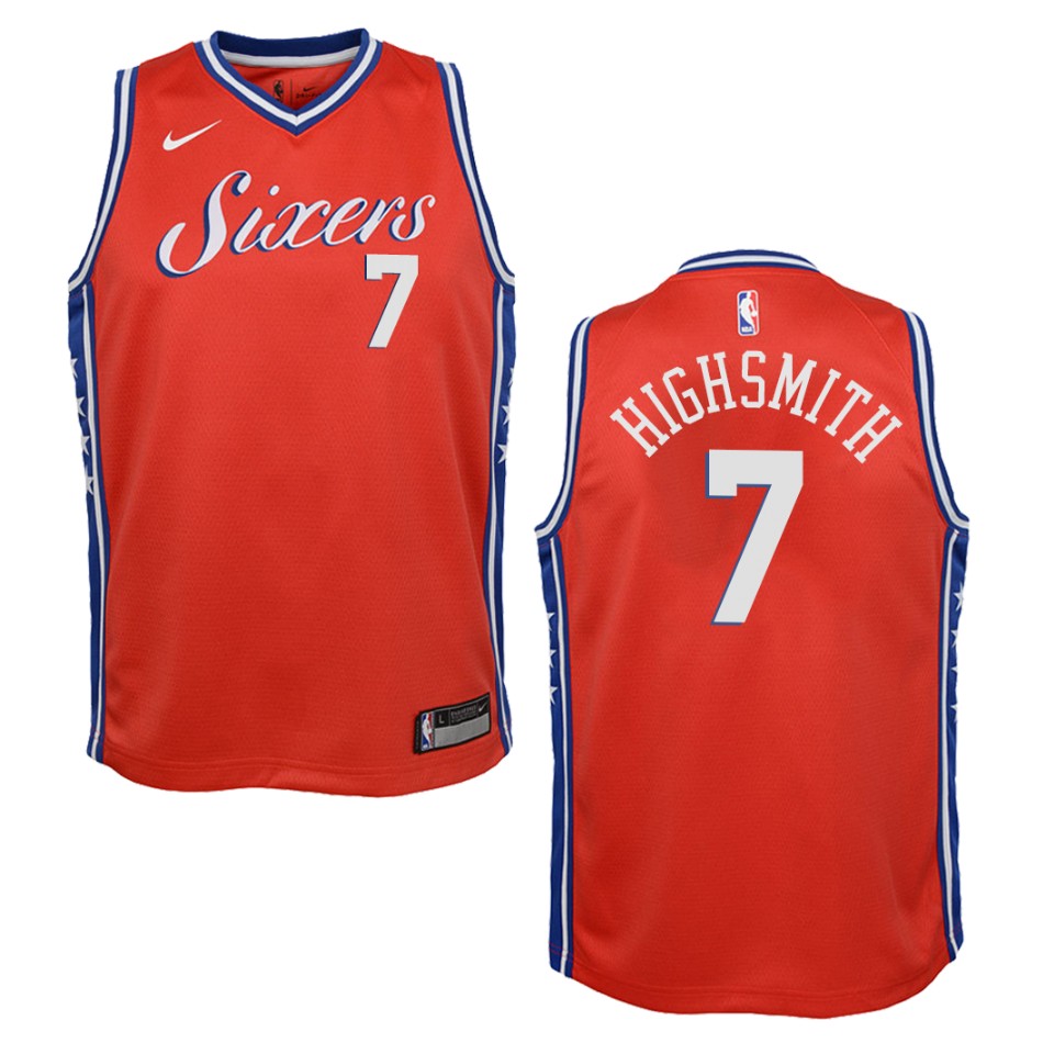 Youth Philadelphia 76ers #7 Haywood Highsmith Statement Swingman Jersey - Red