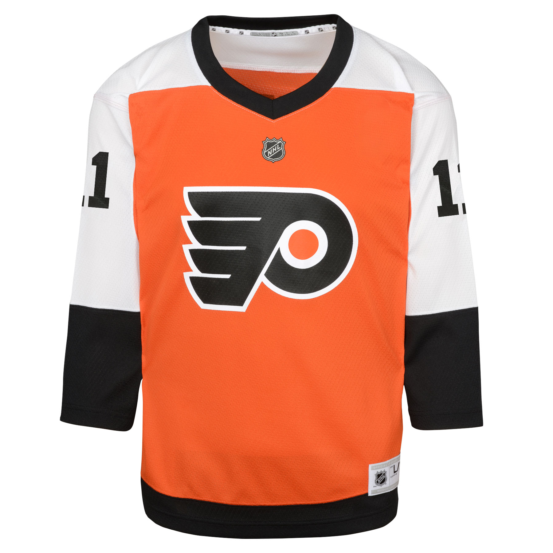 Alternative view of Youth Philadelphia Flyers Travis Konecny Burnt Orange Home Player Jersey - JS765 
