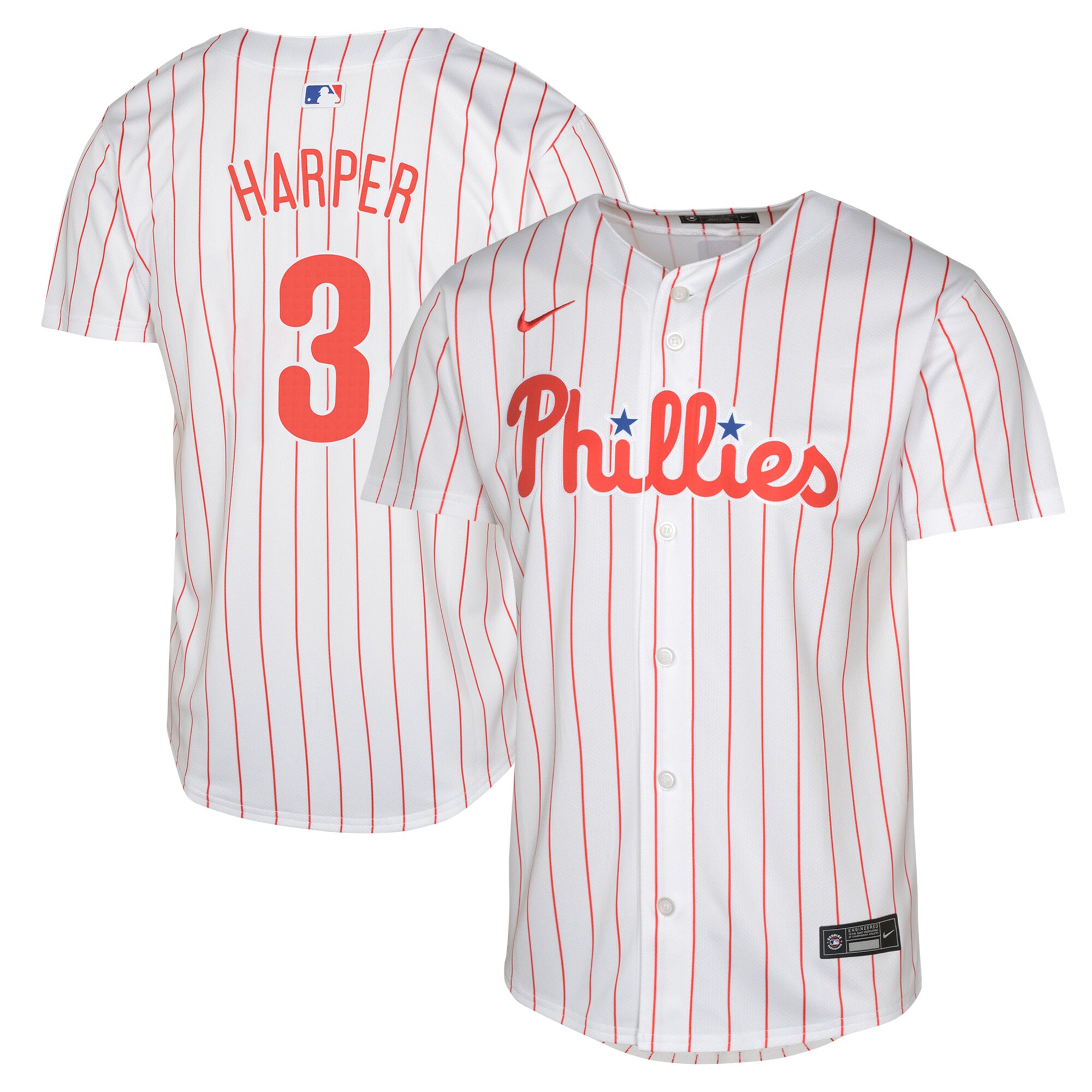 Youth Philadelphia Phillies Bryce Harper White Limited Player Jersey 
