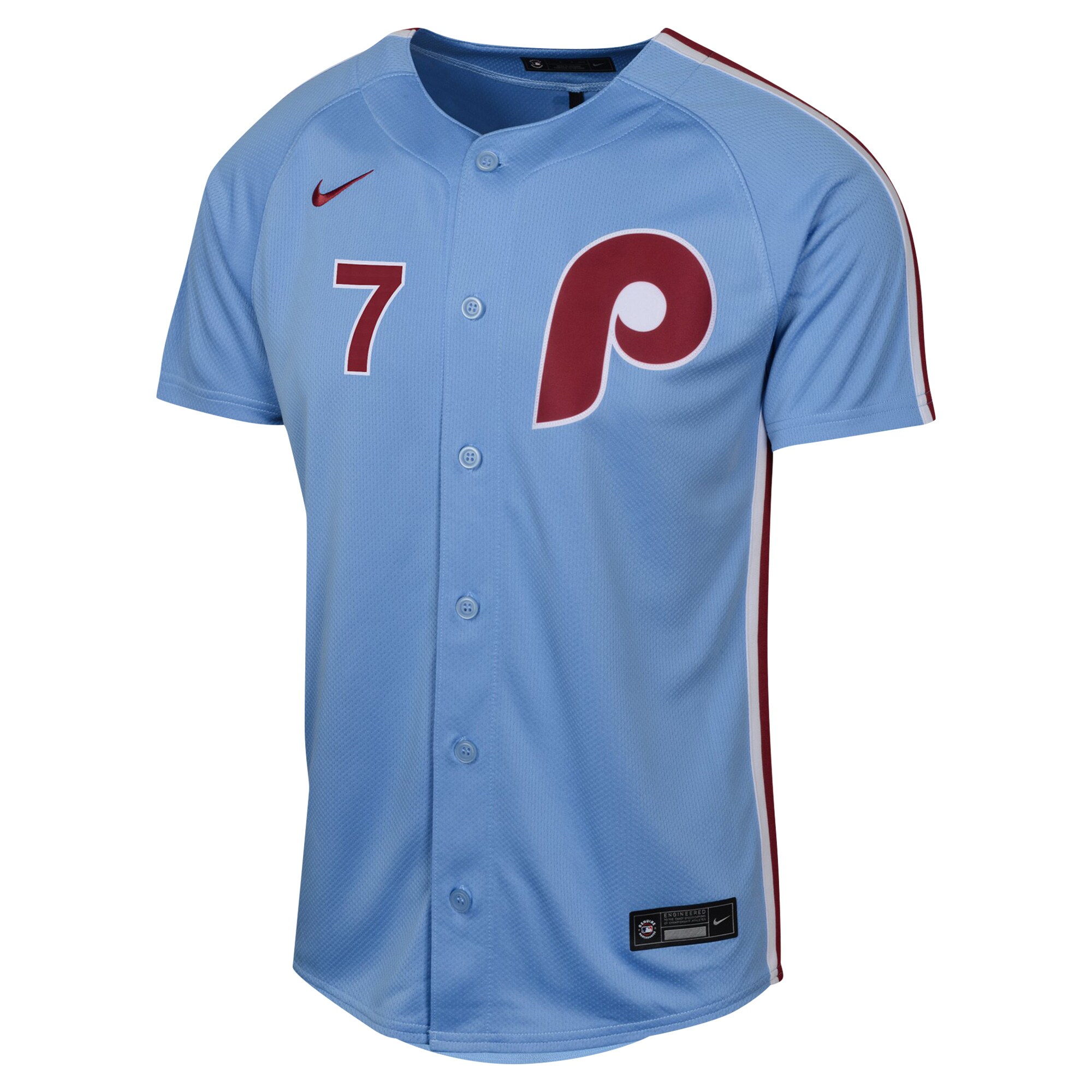 Alternative view of Youth Philadelphia Phillies Trea Turner Light Blue Alternate Limited Player Jersey 