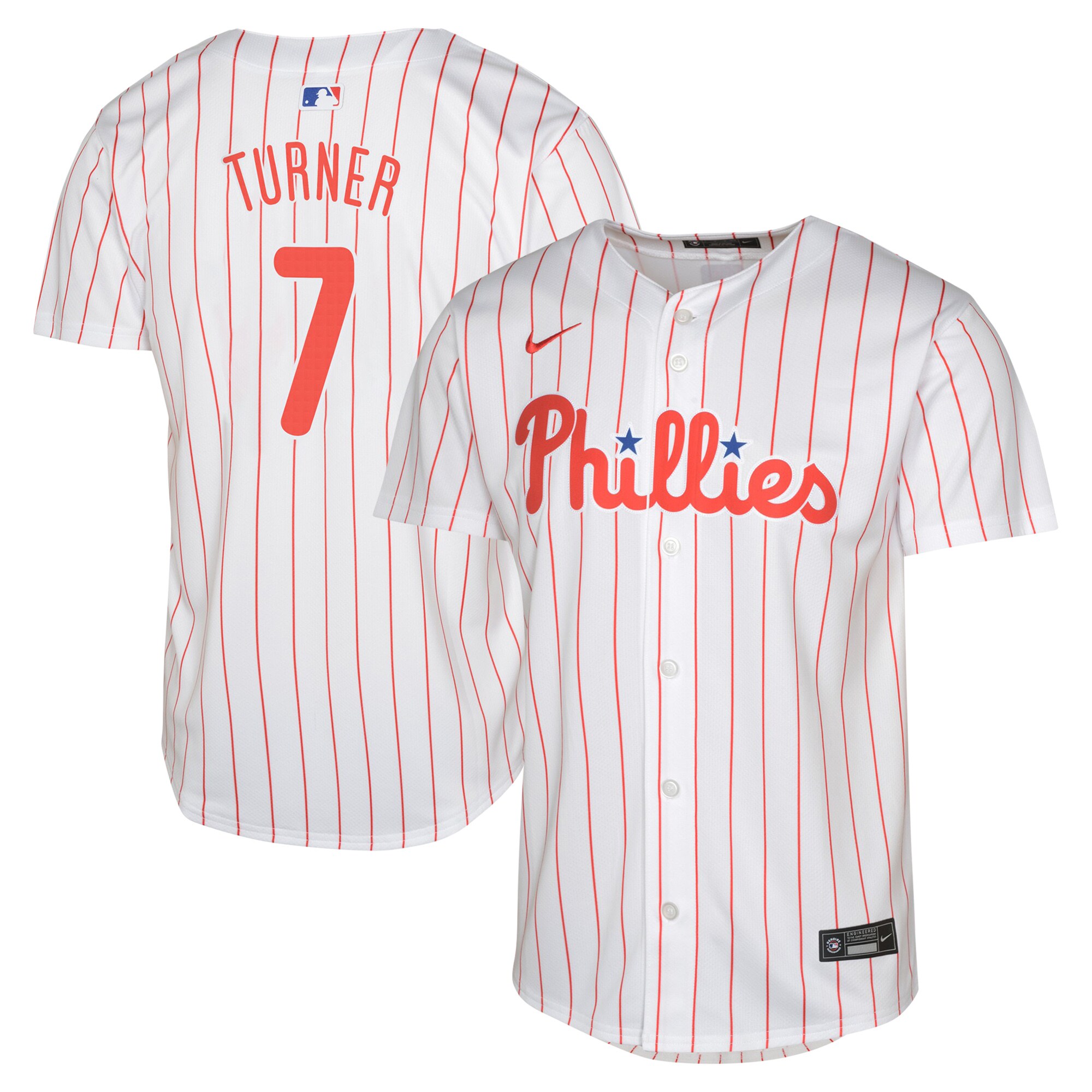 Youth Philadelphia Phillies Trea Turner White Limited Player Jersey 