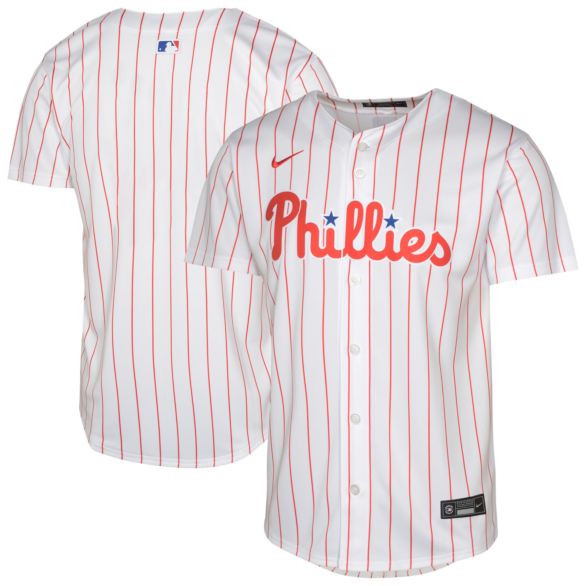 Youth Philadelphia Phillies White Home Blank Limited Jersey 