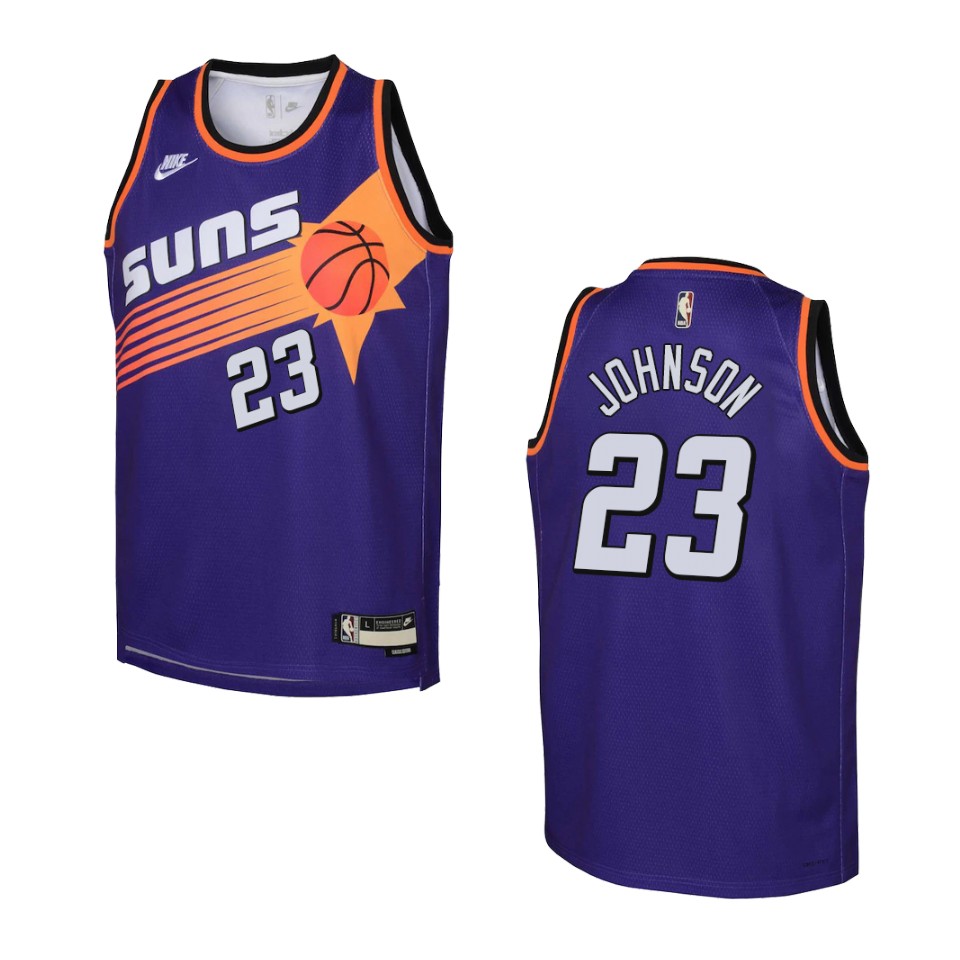 Youth Phoenix Suns 2022-23 Classic Edition Cameron Johnson Purple Jersey