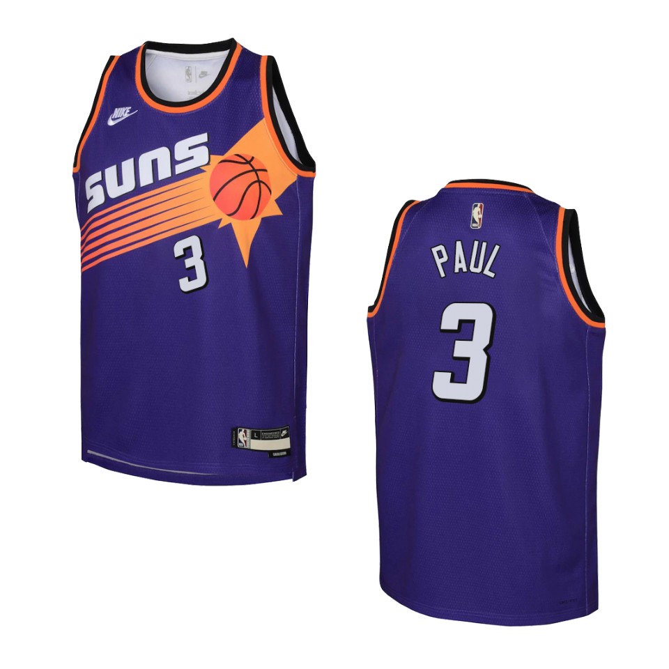Youth Phoenix Suns 2022-23 Classic Edition Chris Paul Purple Jersey