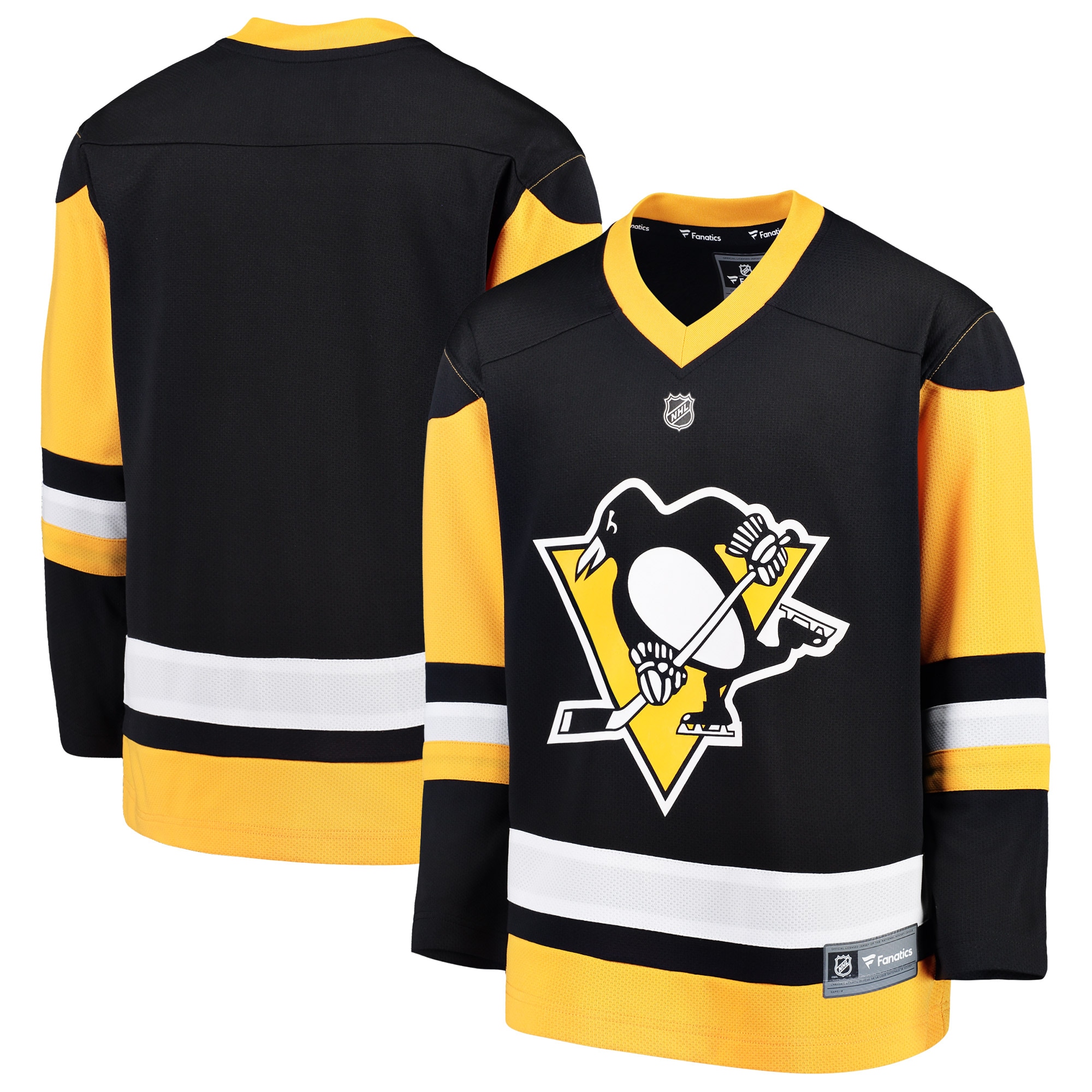 Youth Pittsburgh Penguins Black Home Blank Jersey - JS413 
