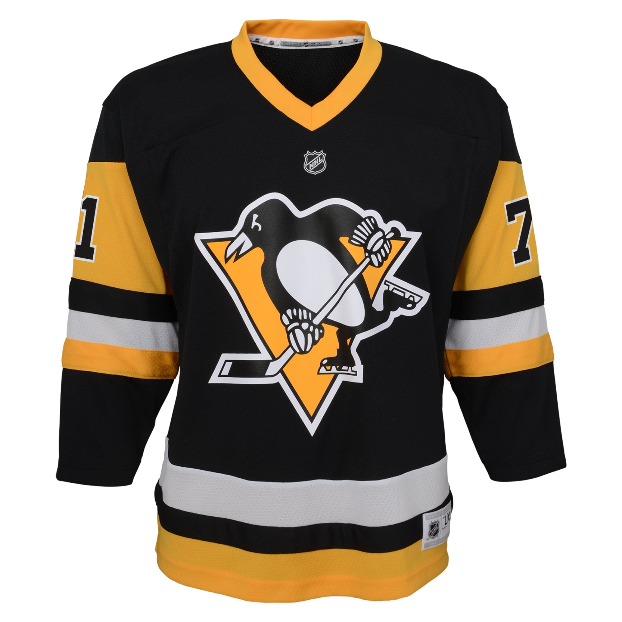 Alternative view of Youth Pittsburgh Penguins Evgeni Malkin Black Home Player Jersey - JS758 