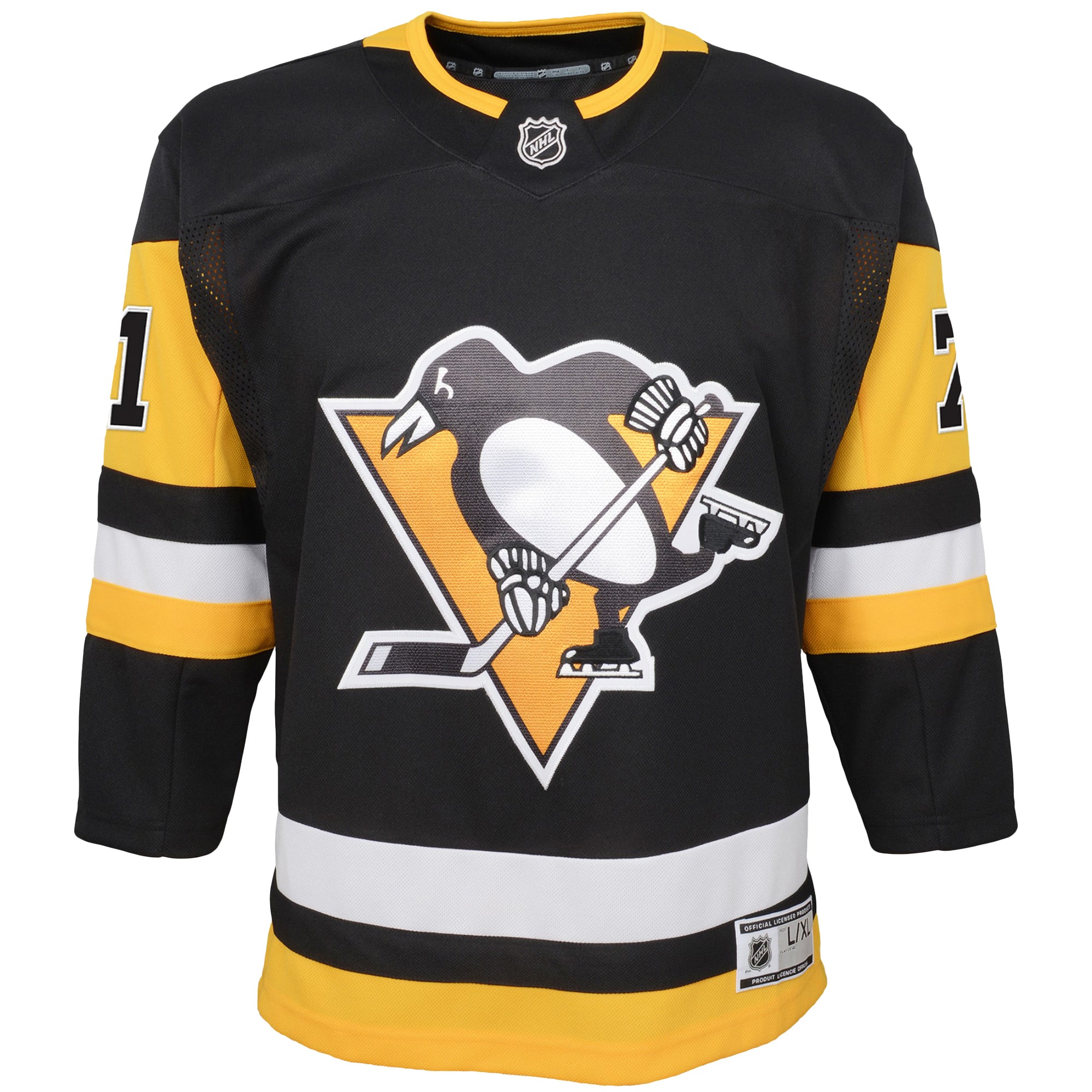 Alternative view of Youth Pittsburgh Penguins Evgeni Malkin Black Home Premier Player Jersey - JS320 