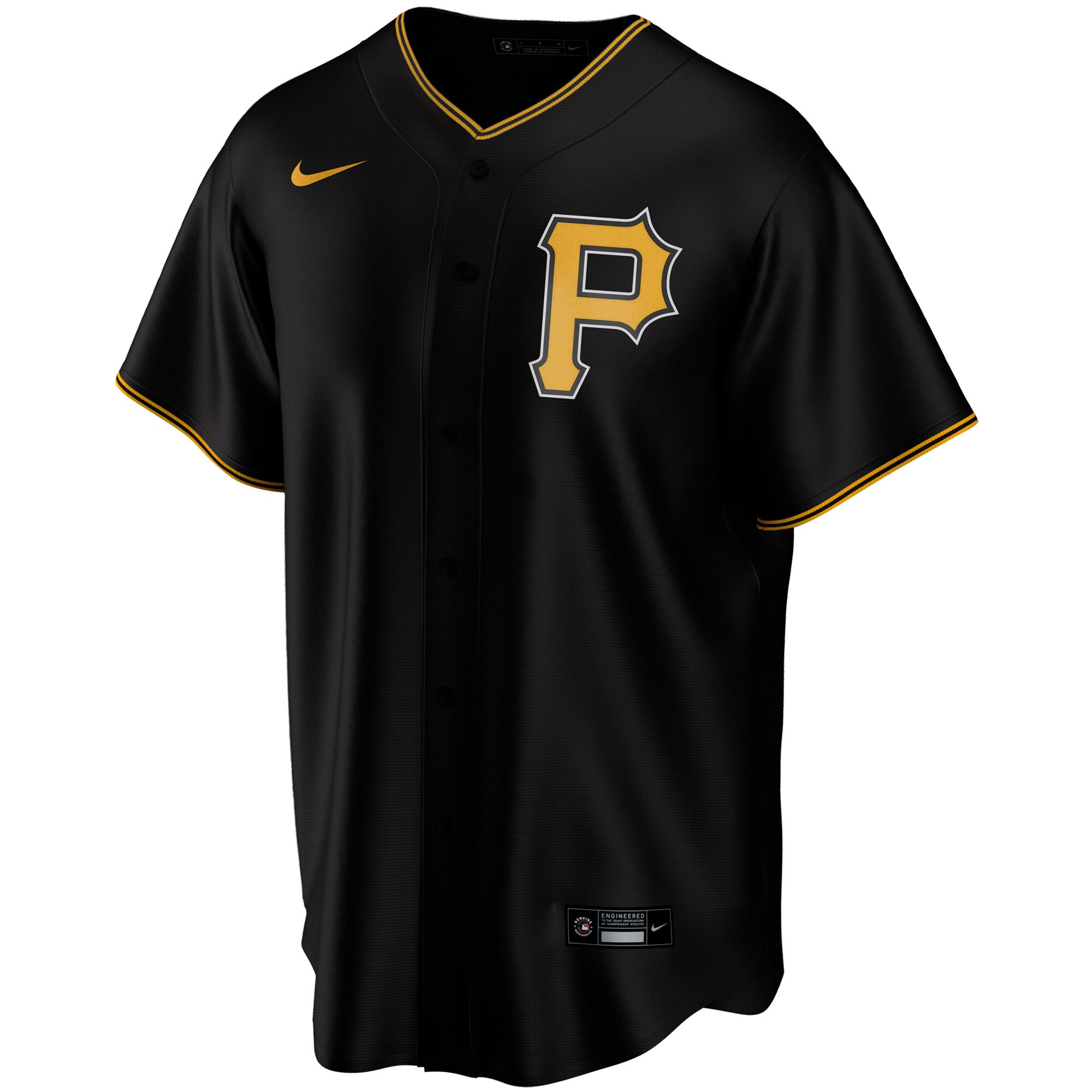 Alternative view of Youth Pittsburgh Pirates Black Alternate Team Jersey 