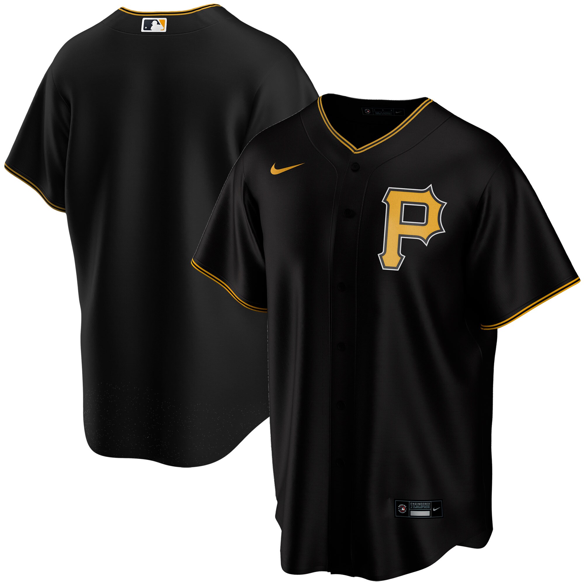 Youth Pittsburgh Pirates Black Alternate Team Jersey 