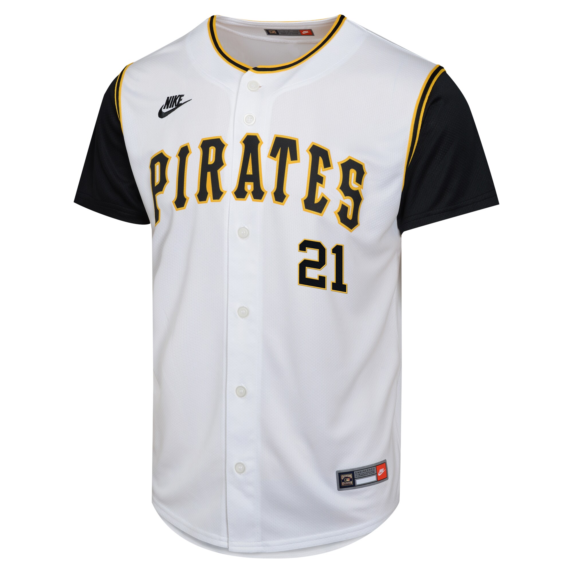 Alternative view of Youth Pittsburgh Pirates Roberto Clemente White Cooperstown Collection Limited Player Jersey 