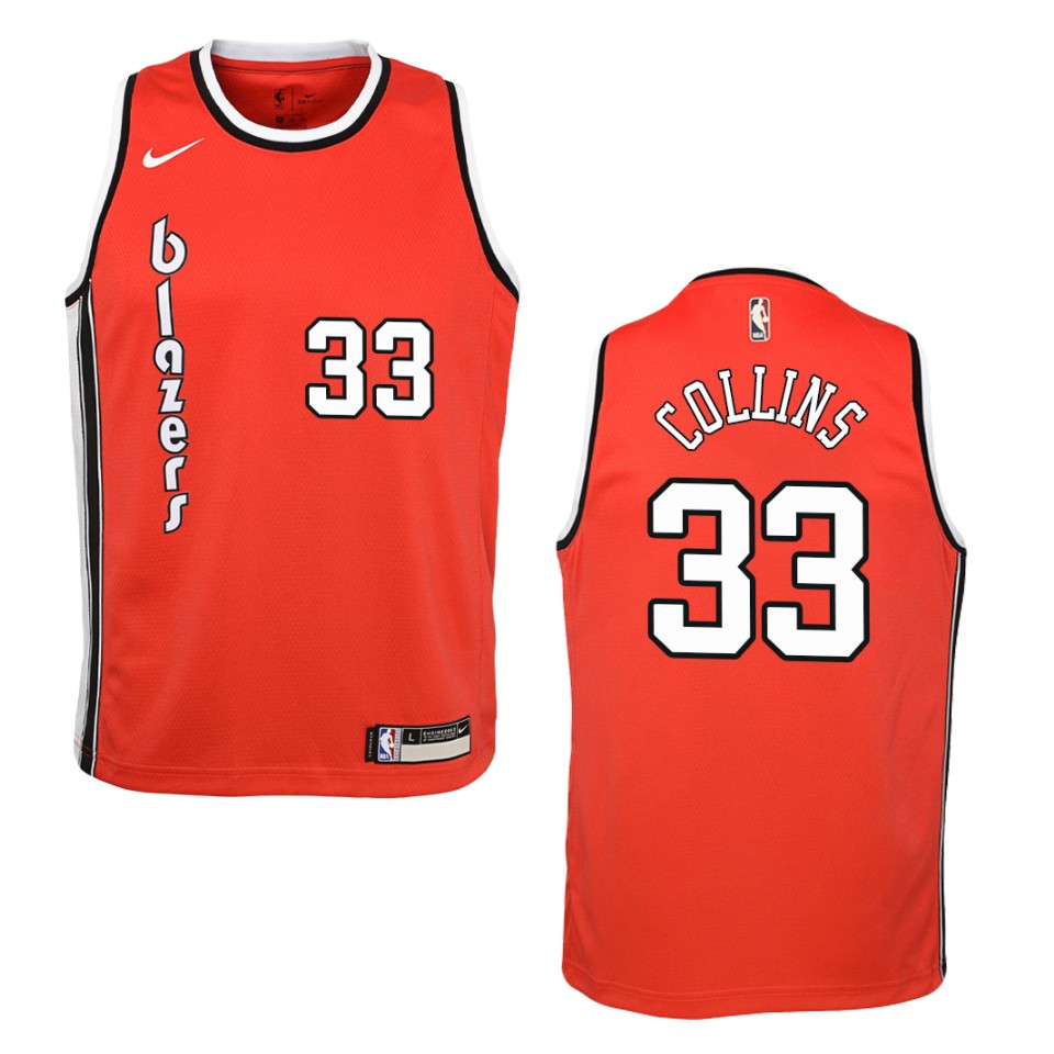 Youth Portland Trail Blazers #33 Zach Collins Hardwood Classics Swingman Jersey - Red