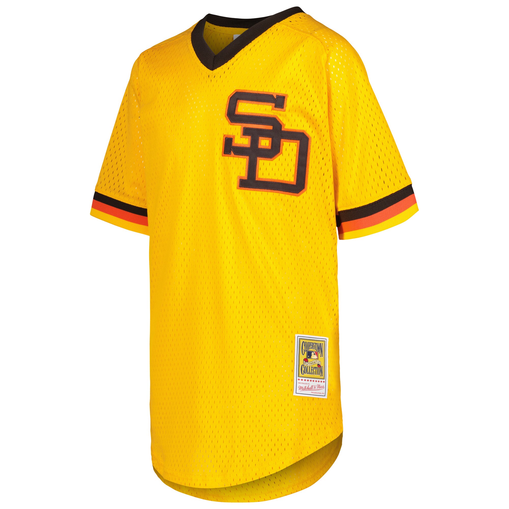Alternative view of Youth San Diego Padres Dave Winfield Mitchell & Ness Gold Cooperstown Collection Mesh Batting Practice Jersey 