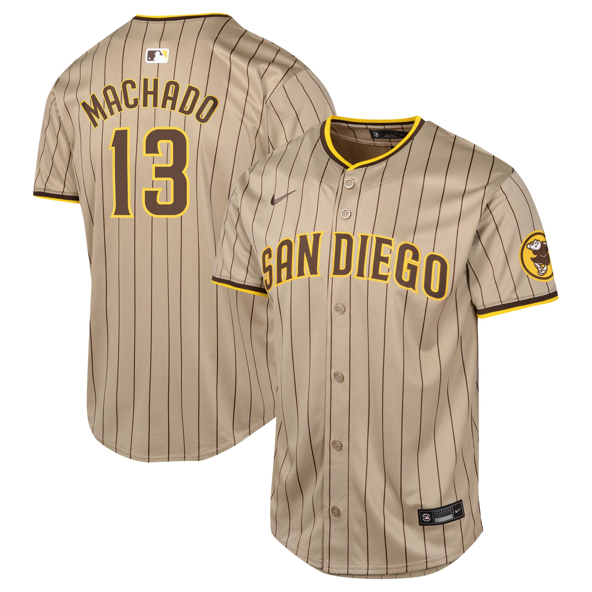 Youth San Diego Padres Manny Machado Sand Alternate Limited Player Jersey 