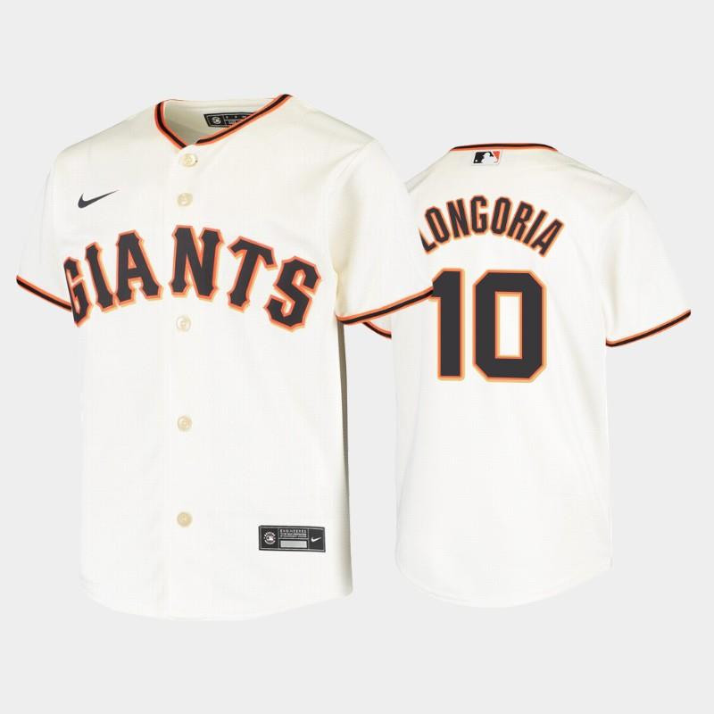 Youth San Francisco Giants 10 Evan Longoria Cream Home Jersey Jersey 