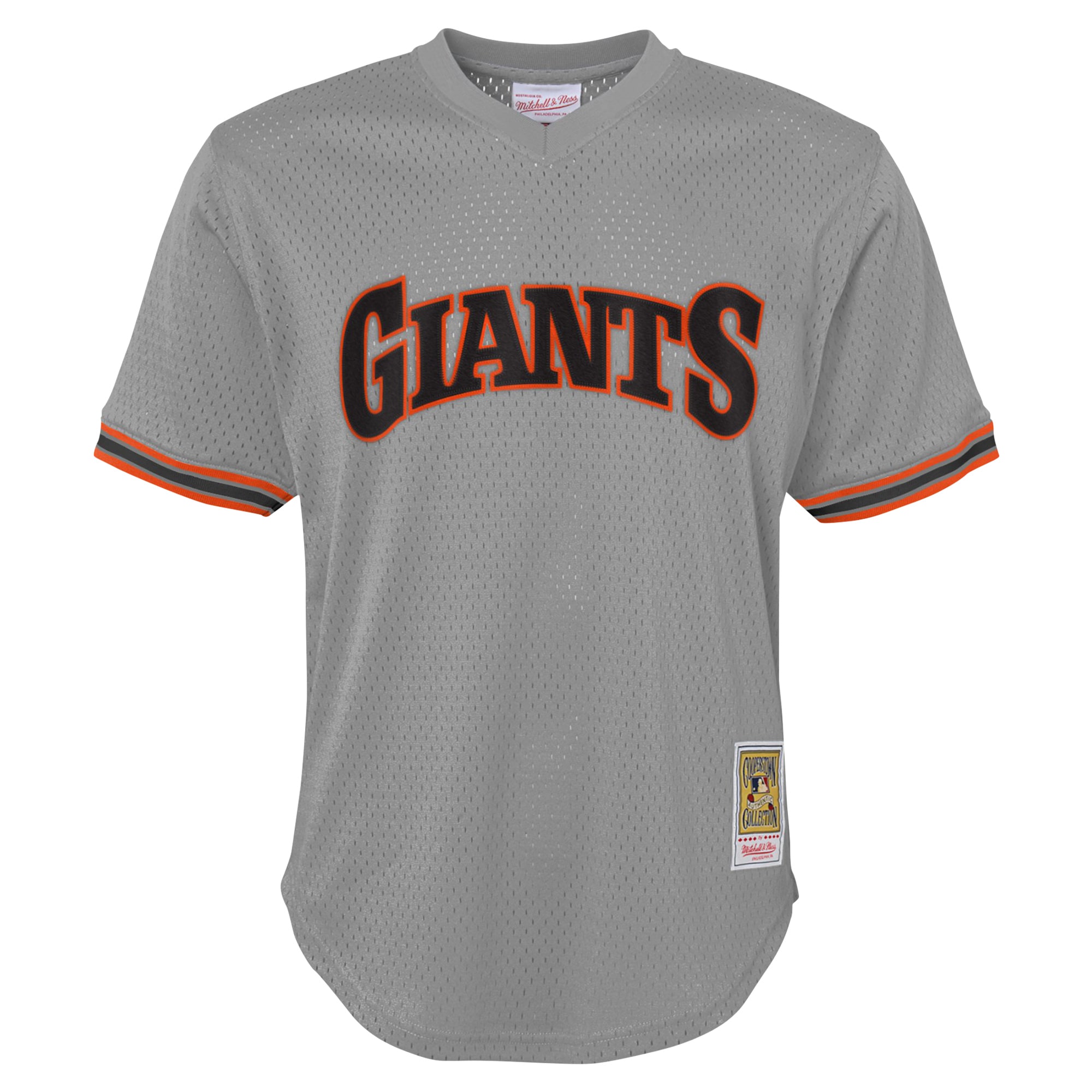 Alternative view of Youth San Francisco Giants Will Clark Mitchell & Ness Gray Cooperstown Collection Mesh Batting Practice Jersey 