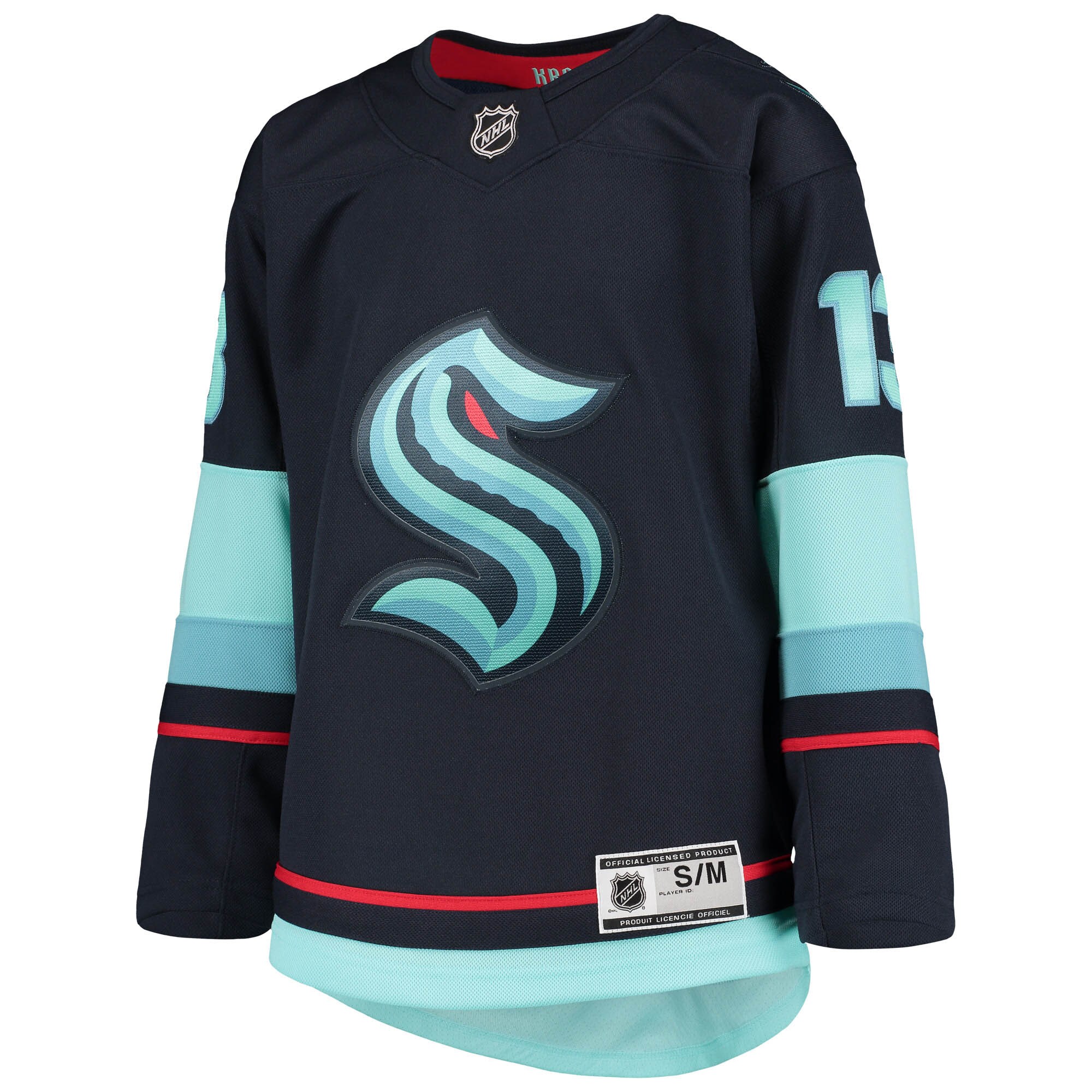 Alternative view of Youth Seattle Kraken Brandon Tanev Deep Sea Blue Home Premier Player Jersey - JS150 