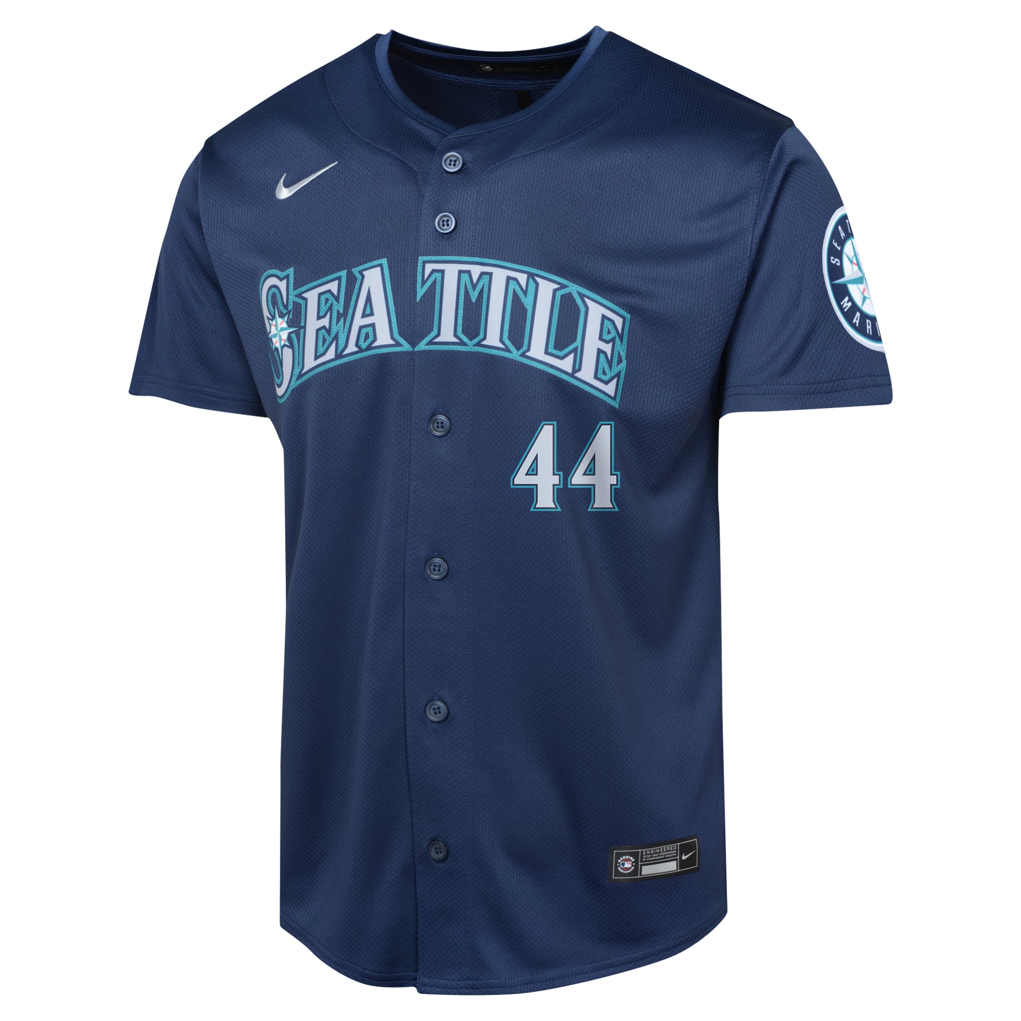 Alternative view of Youth Seattle Mariners Julio Rodríguez Navy Road Limited Player Jersey 