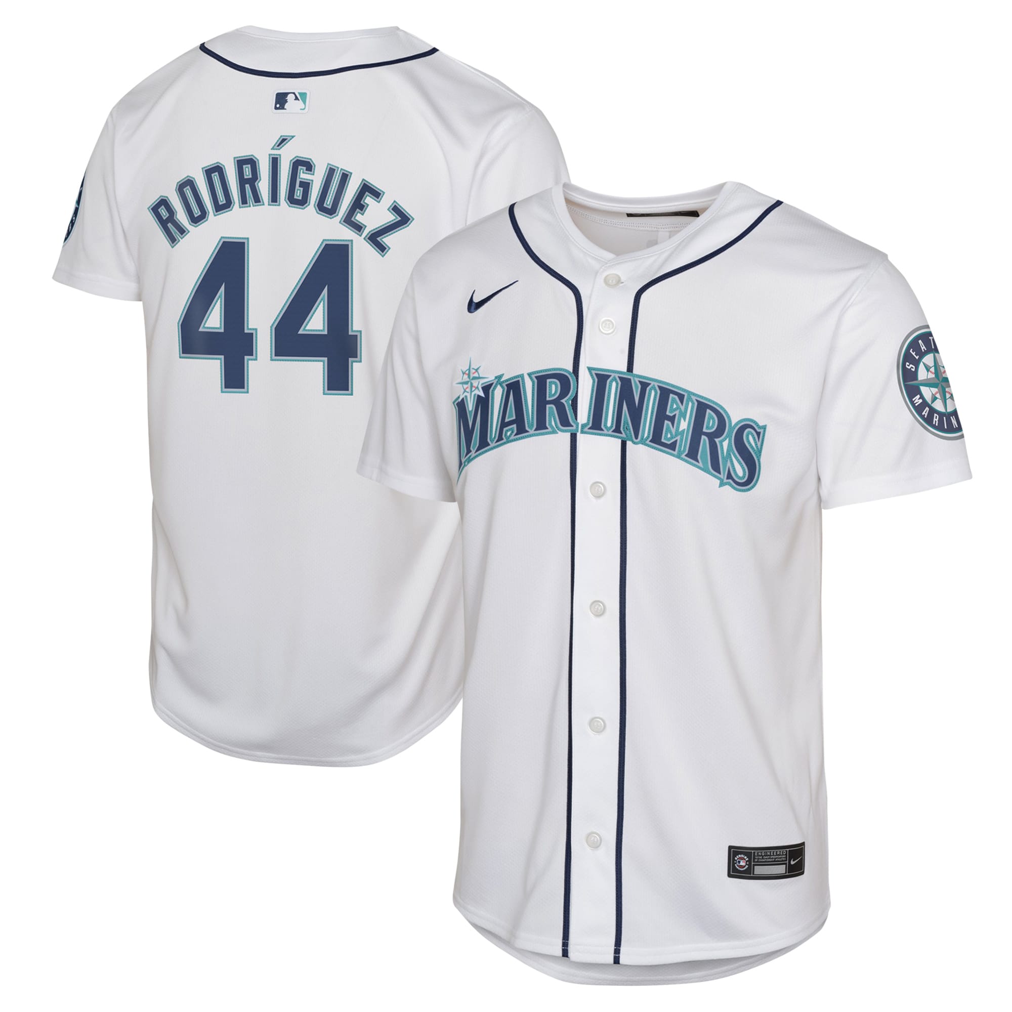Youth Seattle Mariners Julio Rodríguez White Home Limited Player Jersey 