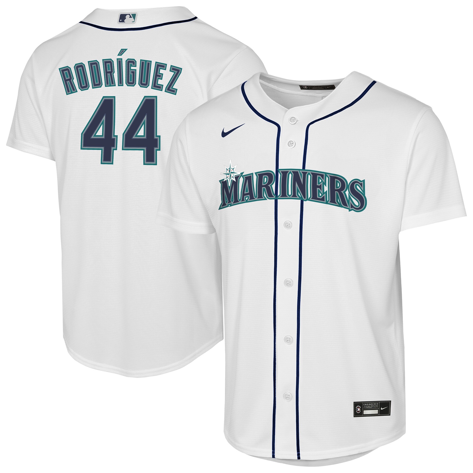 Youth Seattle Mariners Julio Rodriguez White Home Player Jersey 