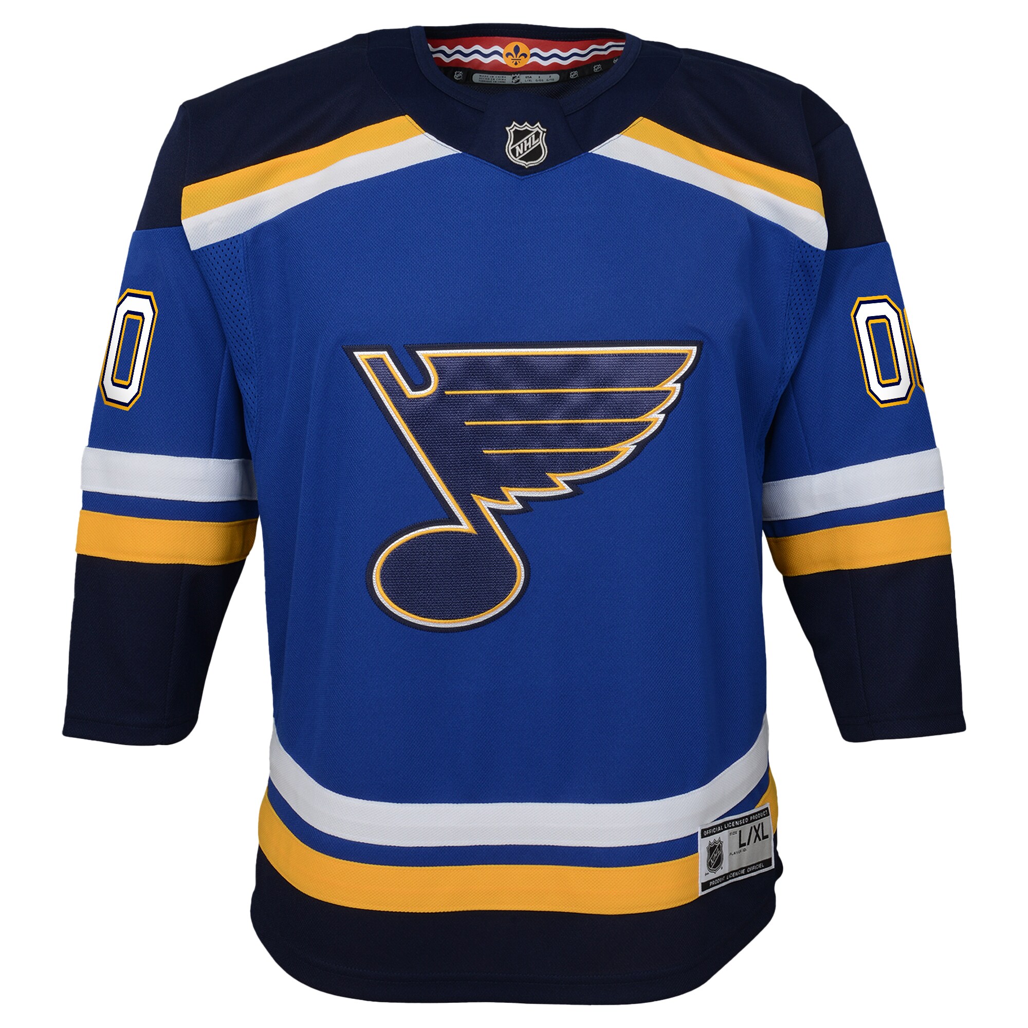 Alternative view of Youth St. Louis Blues Blue Home Premier Custom Jersey - JS304 
