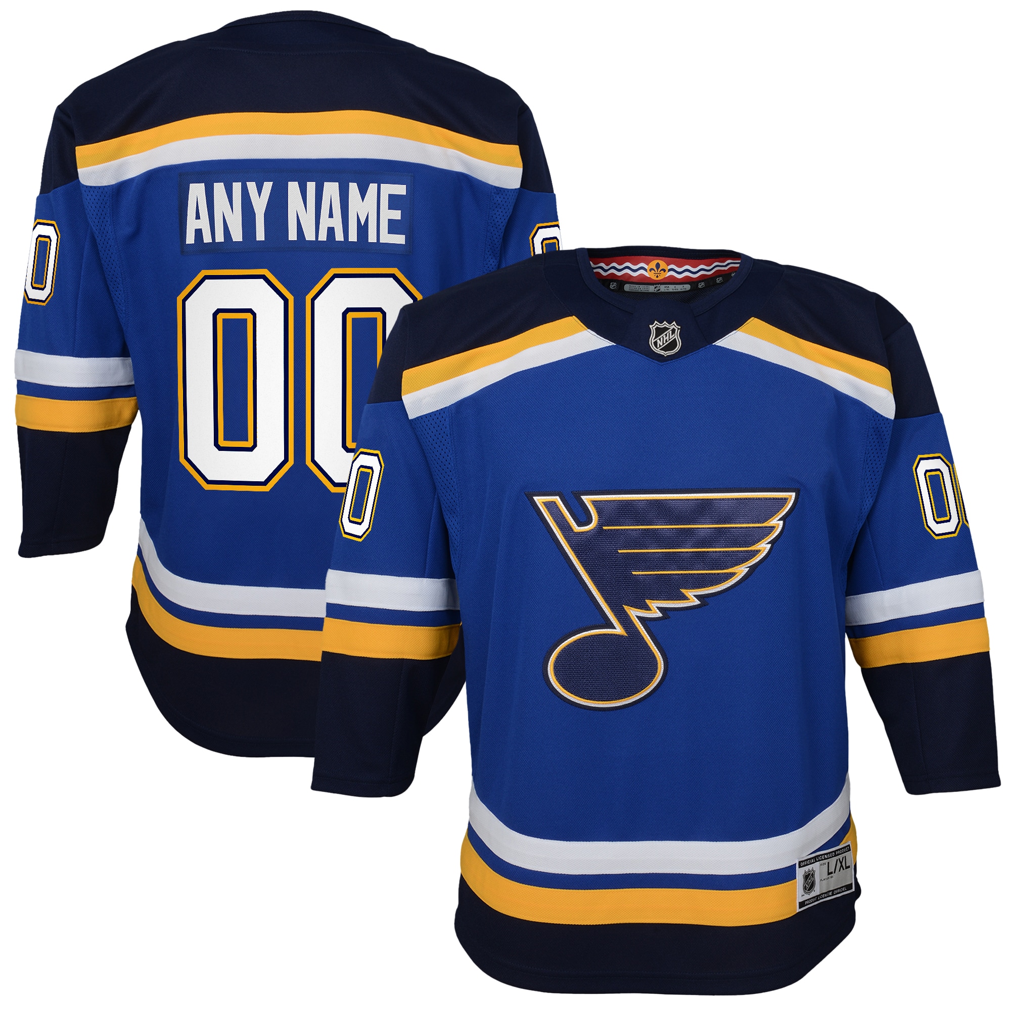 Youth St. Louis Blues Blue Home Premier Custom Jersey - JS304 