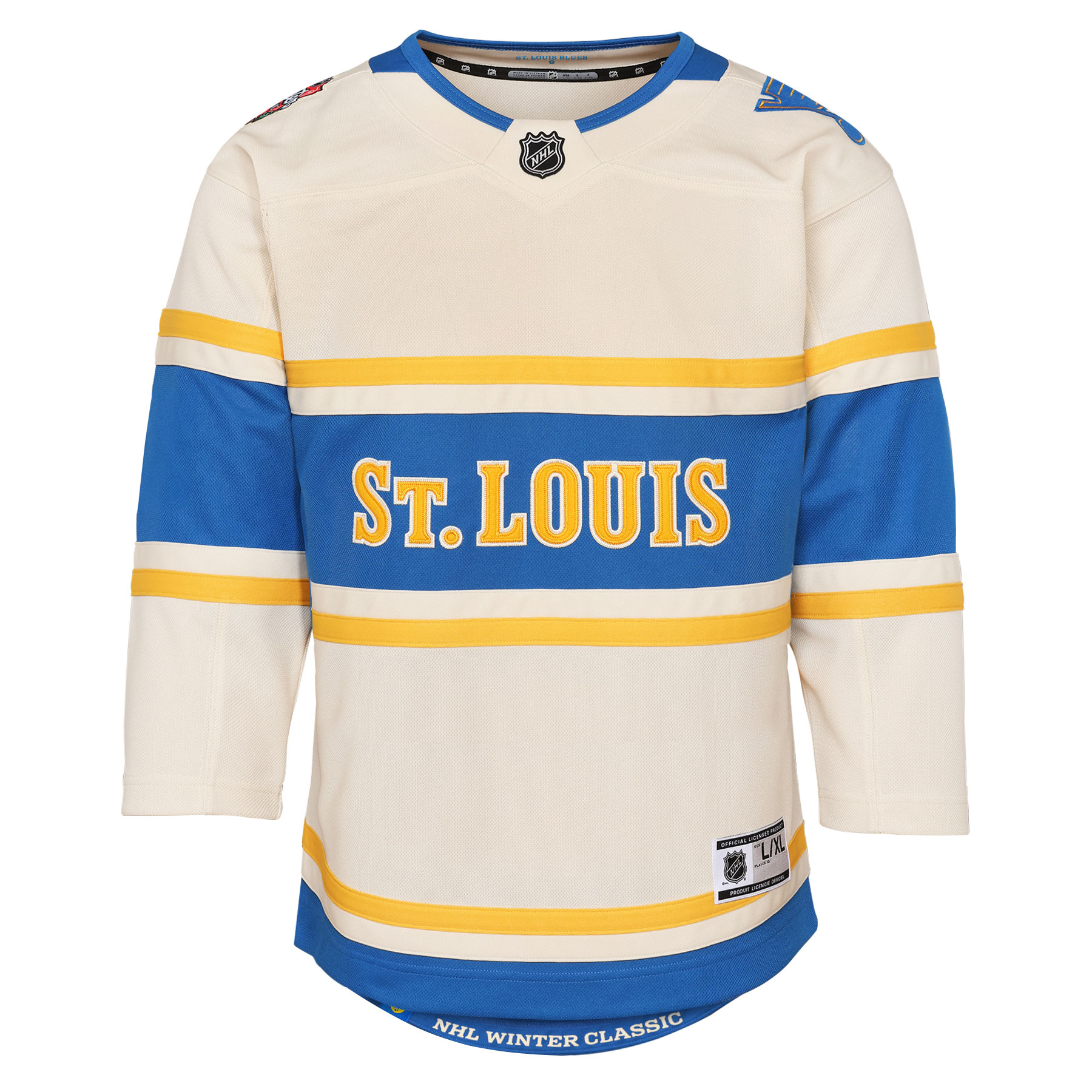 Alternative view of Youth St. Louis Blues Cream 2025 NHL Winter Classic Premier Jersey - JS835 
