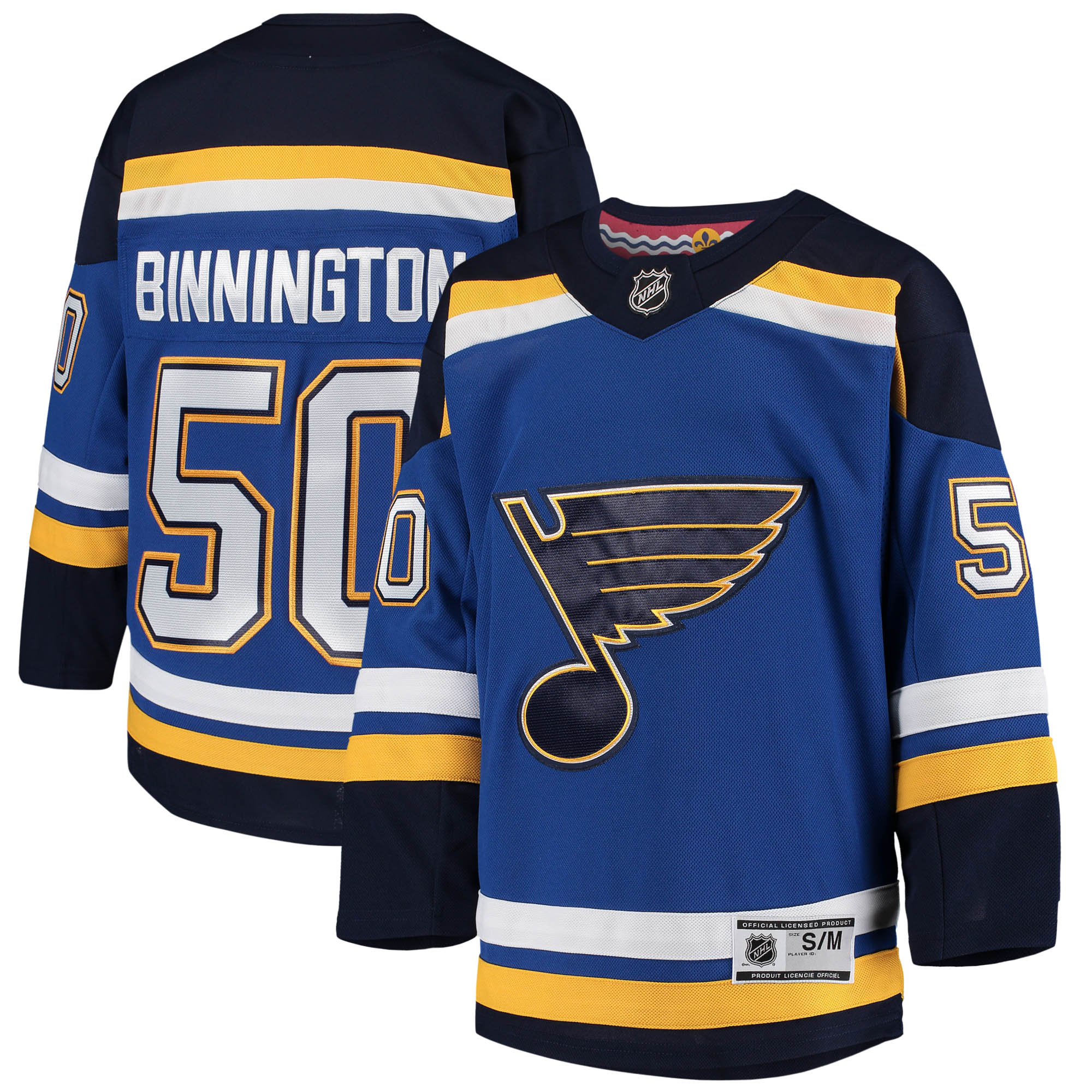 Youth St. Louis Blues Jordan Binnington Blue Home Premier Player Jersey - JS253 
