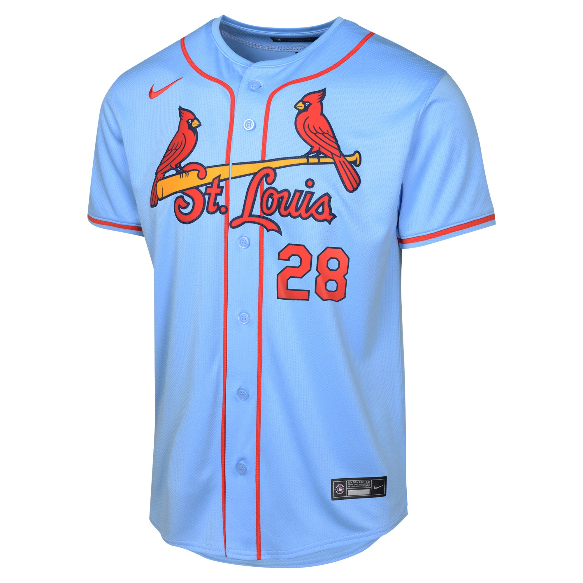Alternative view of Youth St. Louis Cardinals Nolan Arenado Light Blue Alternate Limited Player Jersey 