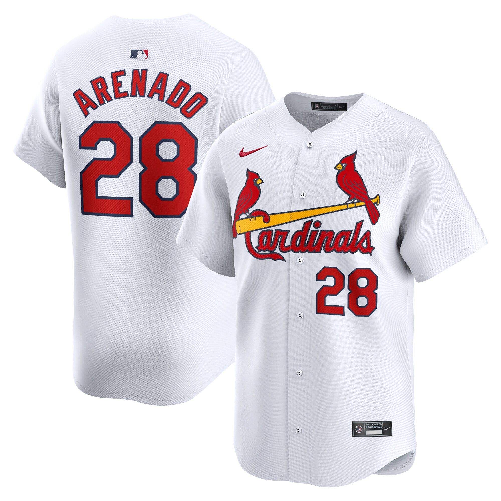 Youth St. Louis Cardinals Nolan Arenado White Home Limited Player Jersey 