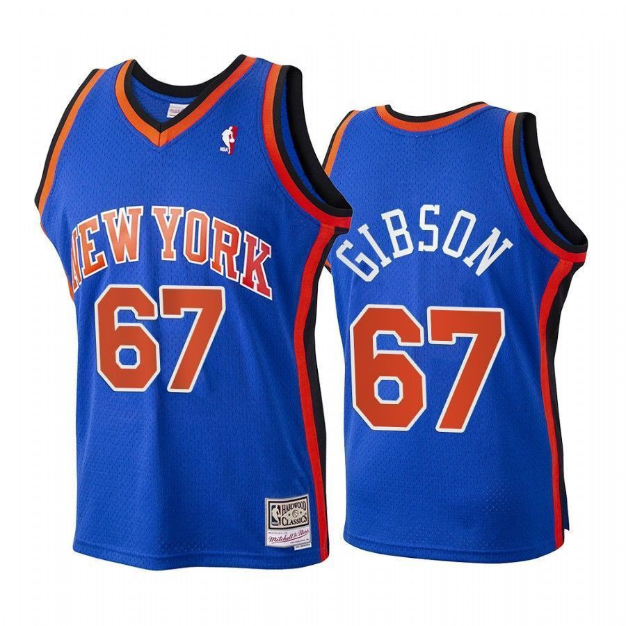 Youth Taj Gibson New York Knicks Hardwood Classics Jersey - Blue - JS734 