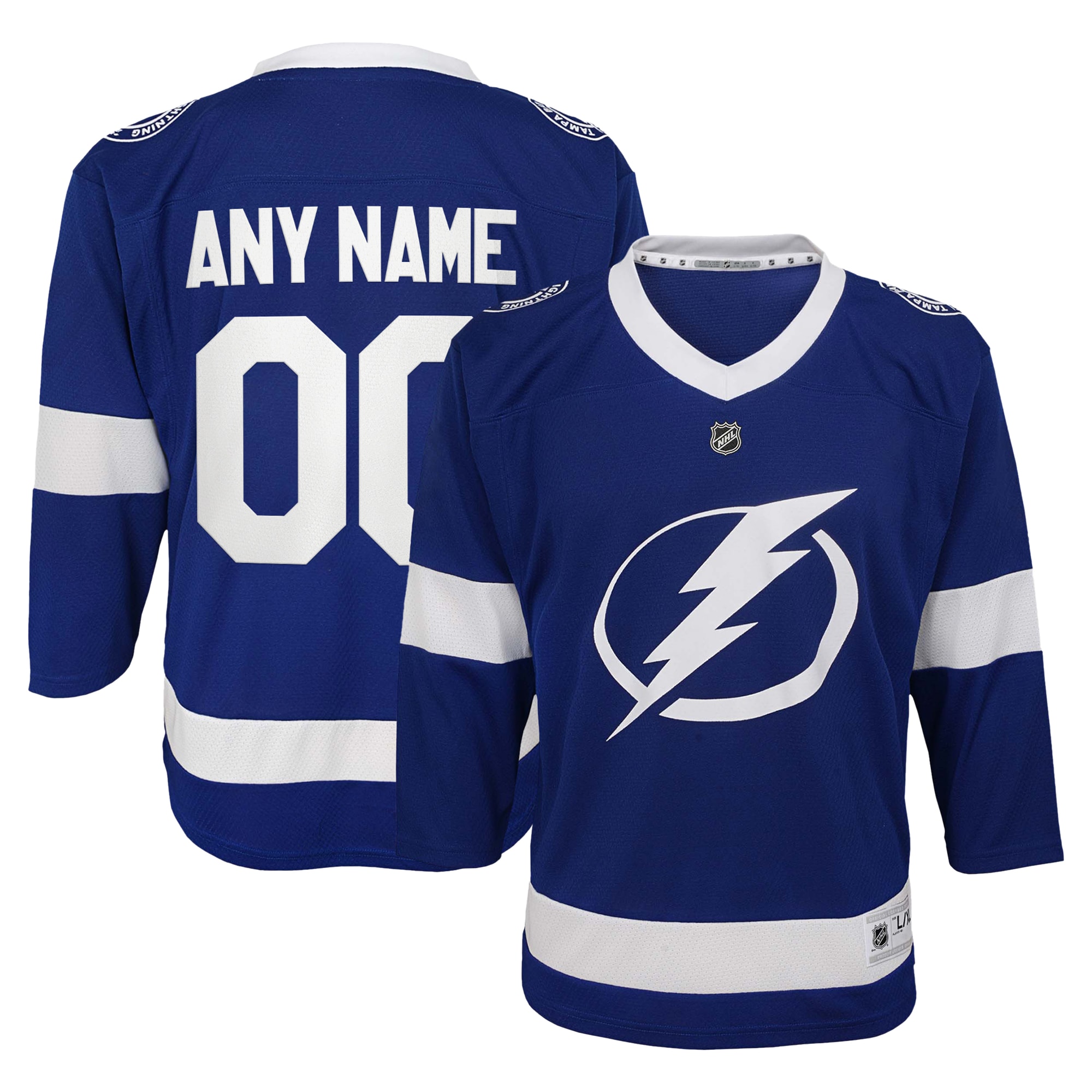 Youth Tampa Bay Lightning Blue Custom Jersey - JS345 