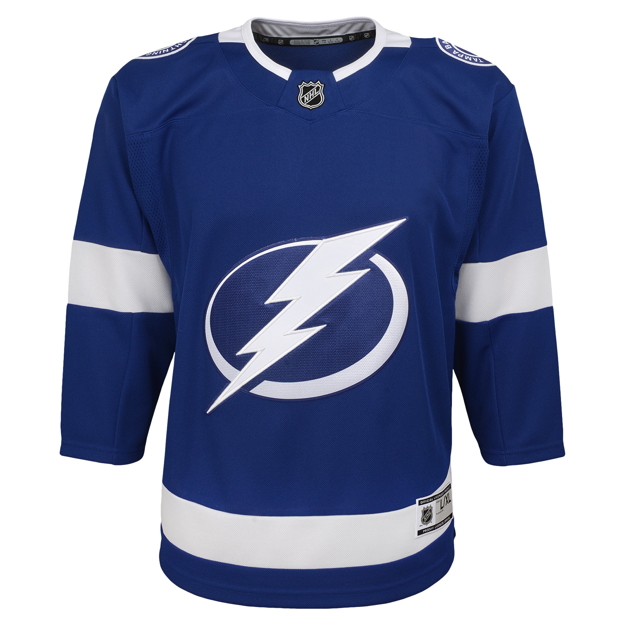 Alternative view of Youth Tampa Bay Lightning Blue Home Blank Premier Jersey - JS893 