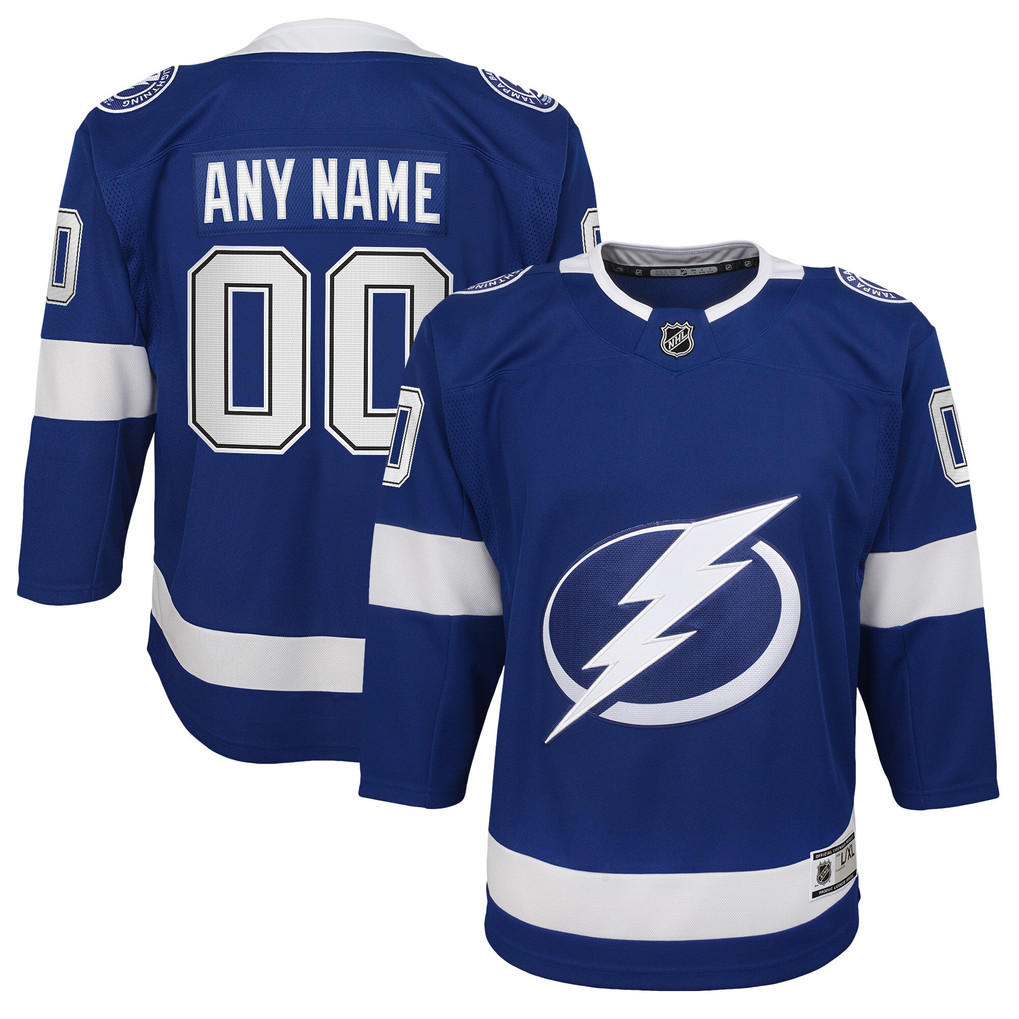 Youth Tampa Bay Lightning Blue Home Custom Premier Jersey - JS590 