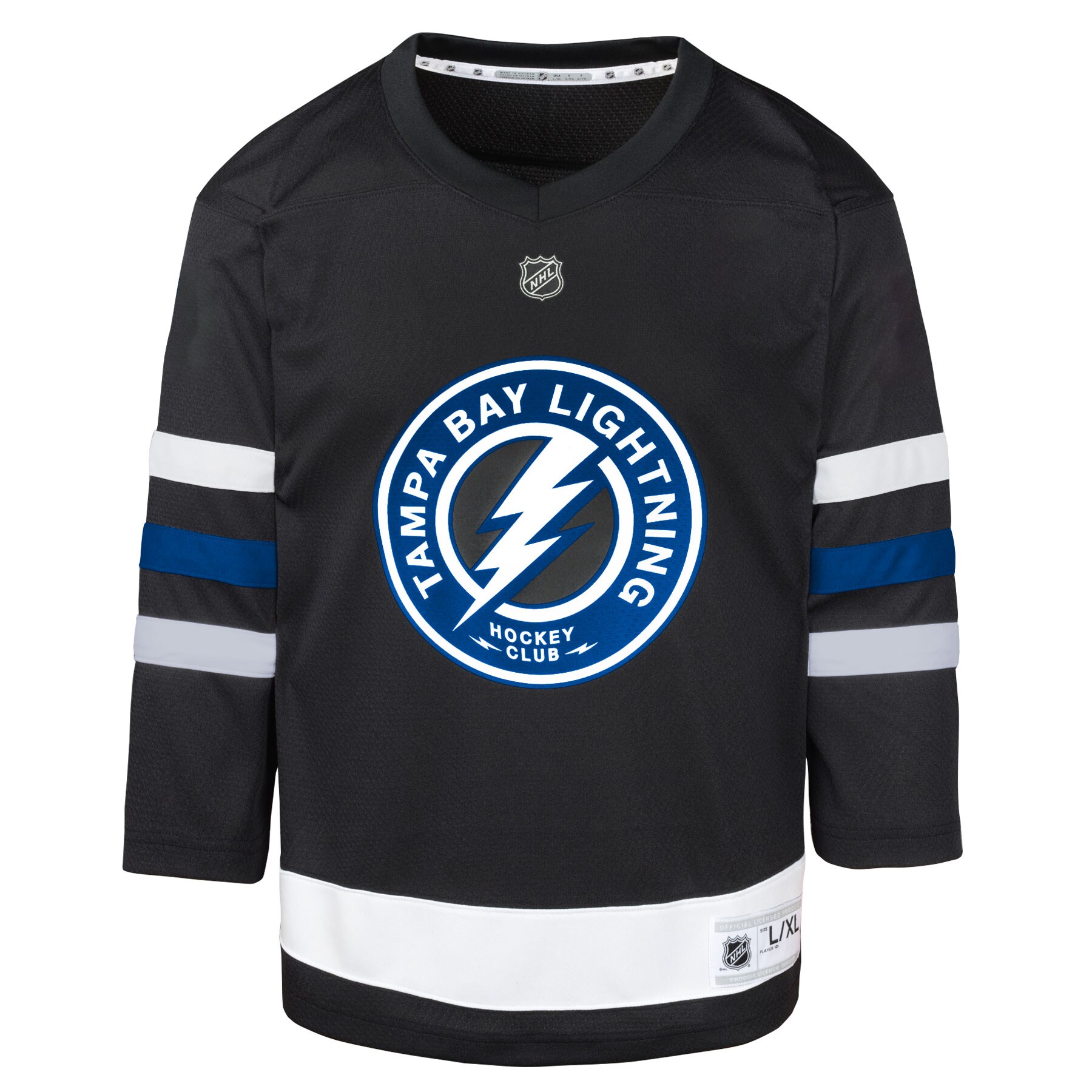 Alternative view of Youth Tampa Bay Lightning Nikita Kucherov Black Alternate Player Jersey - JS690 