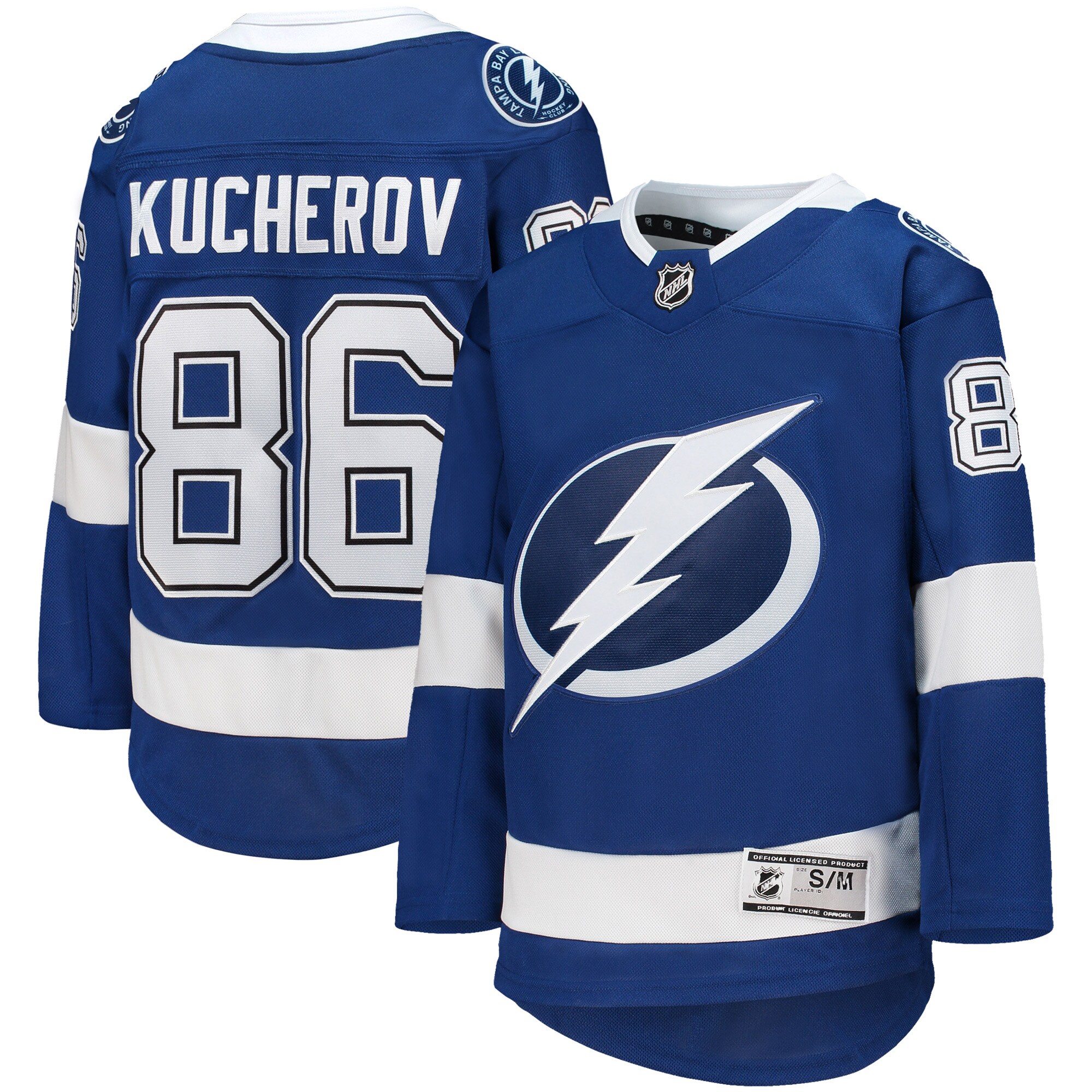 Youth Tampa Bay Lightning Nikita Kucherov Blue Home Premier Player Jersey - JS773 