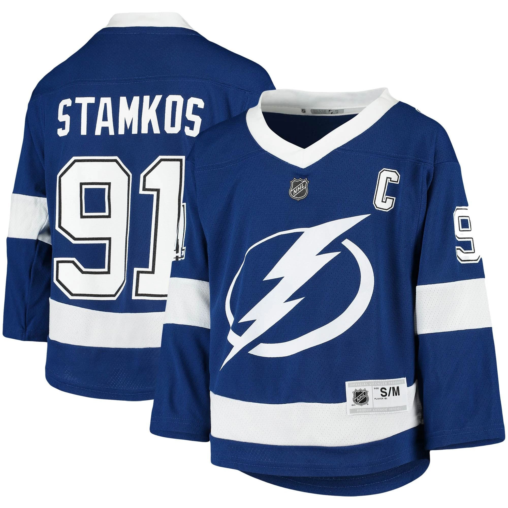 Youth Tampa Bay Lightning Steven Stamkos Blue Home Player Jersey - JS547 