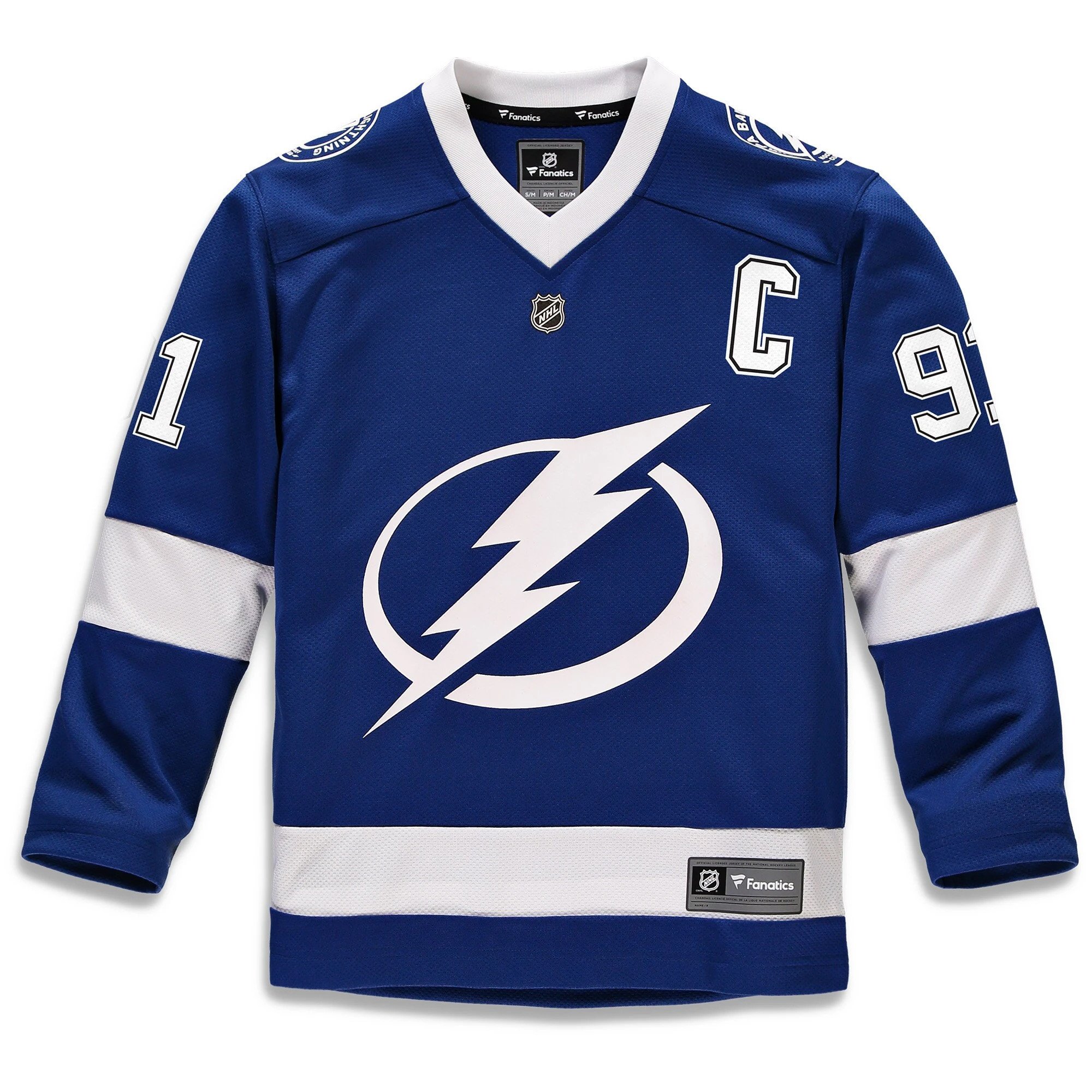 Alternative view of Youth Tampa Bay Lightning Steven Stamkos Blue Player Jersey - JS439 