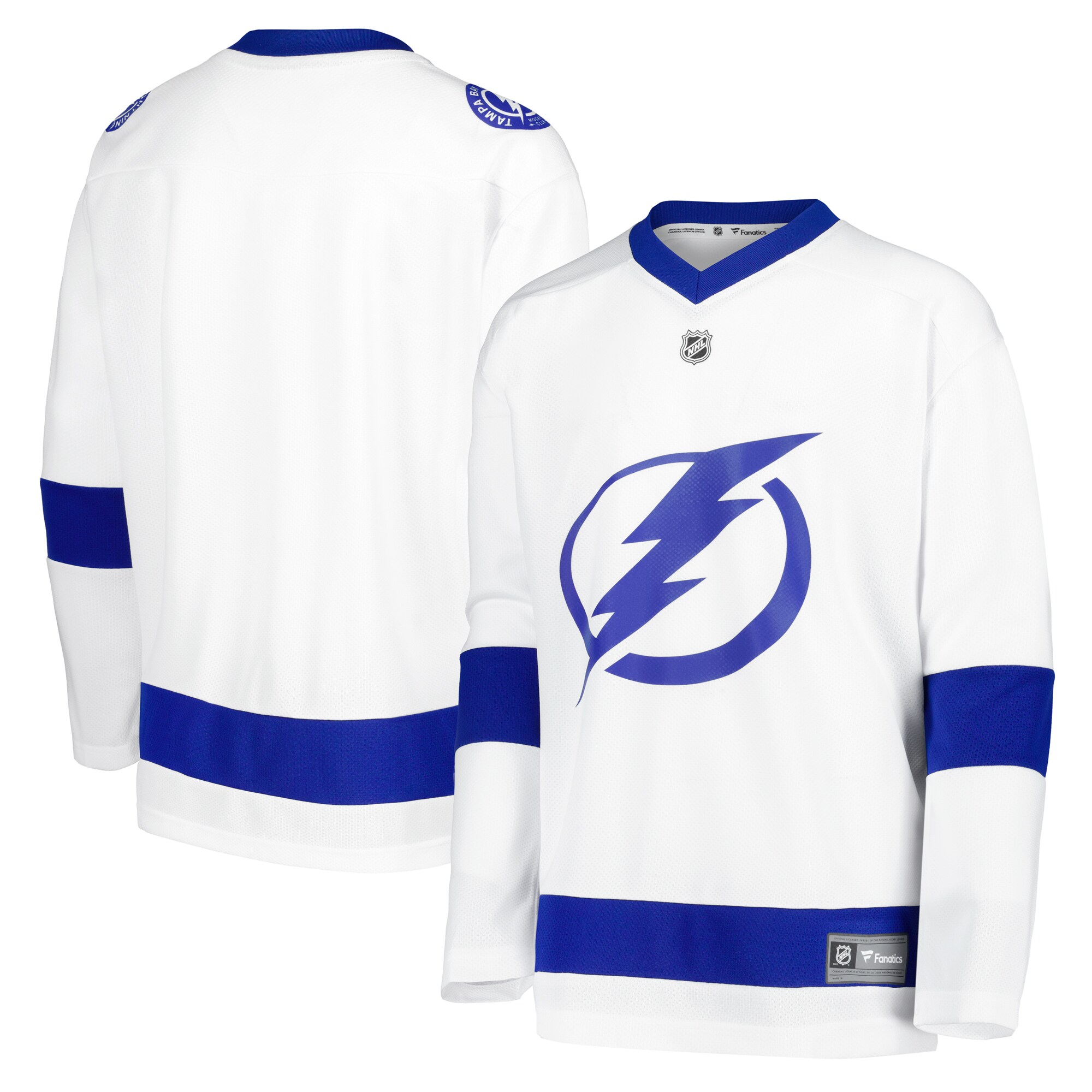 Youth Tampa Bay Lightning White Away Blank Jersey - JS358 