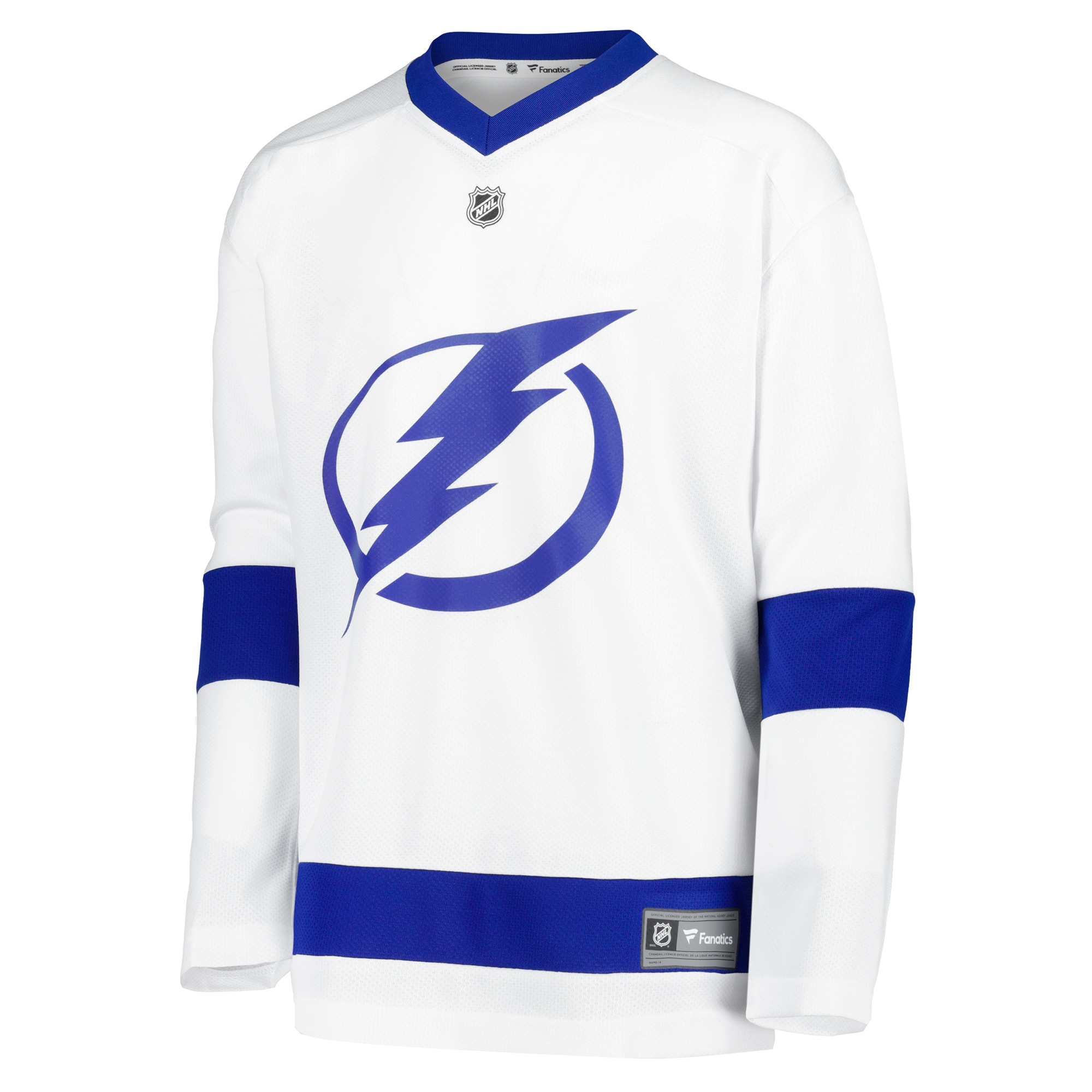 Alternative view of Youth Tampa Bay Lightning White Away Blank Jersey - JS358 