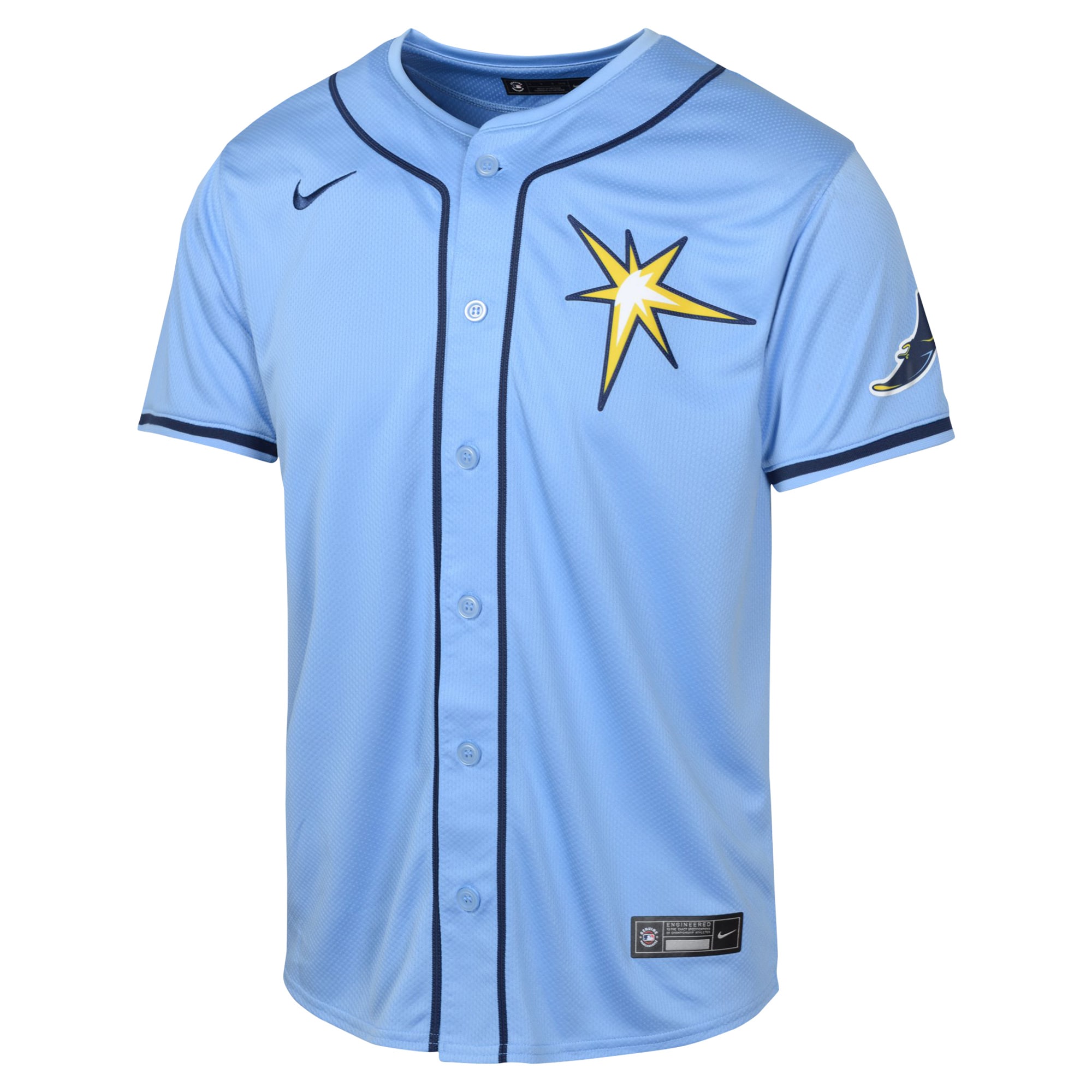 Alternative view of Youth Tampa Bay Rays Light Blue Alternate Limited Jersey - JS299 