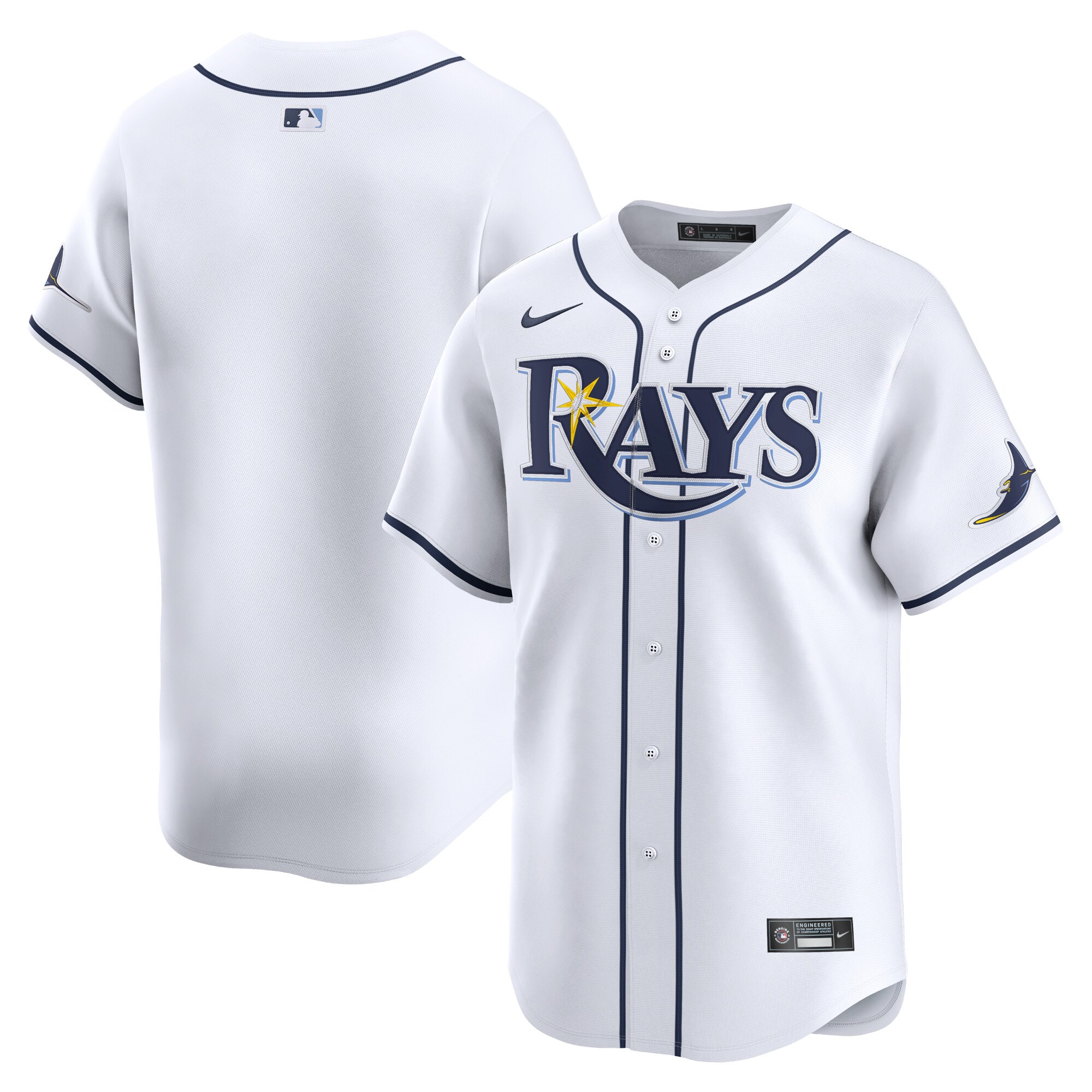 Youth Tampa Bay Rays White Home Limited Jersey - JS921 