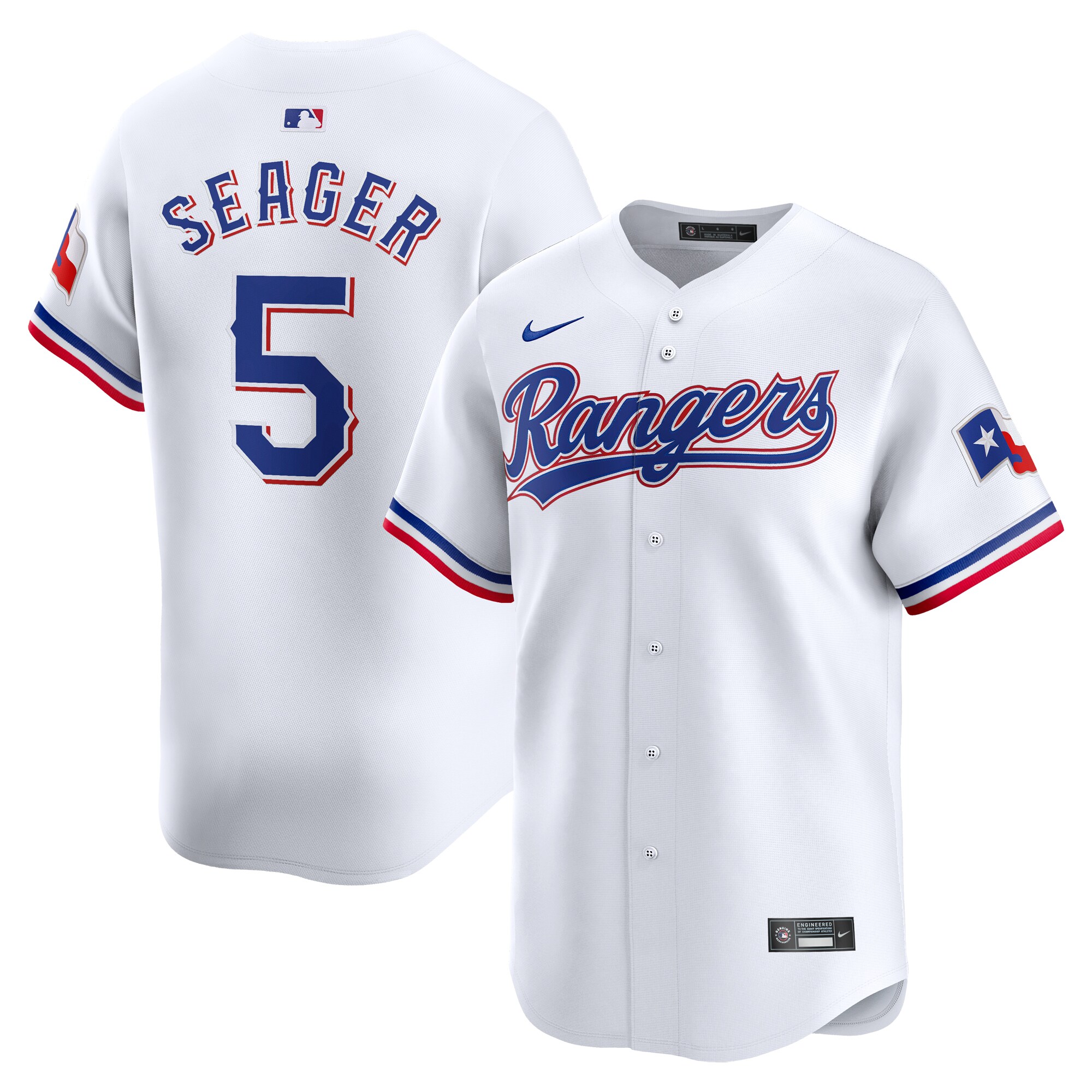 Youth Texas Rangers Corey Seager White Home Limited Jersey - JS291 