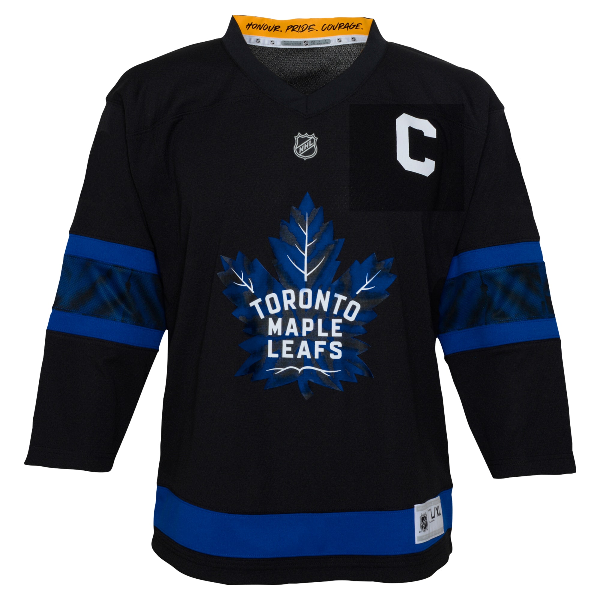 Alternative view of Youth Toronto Maple Leafs Auston Matthews Black Alternate Player Jersey - JS775 