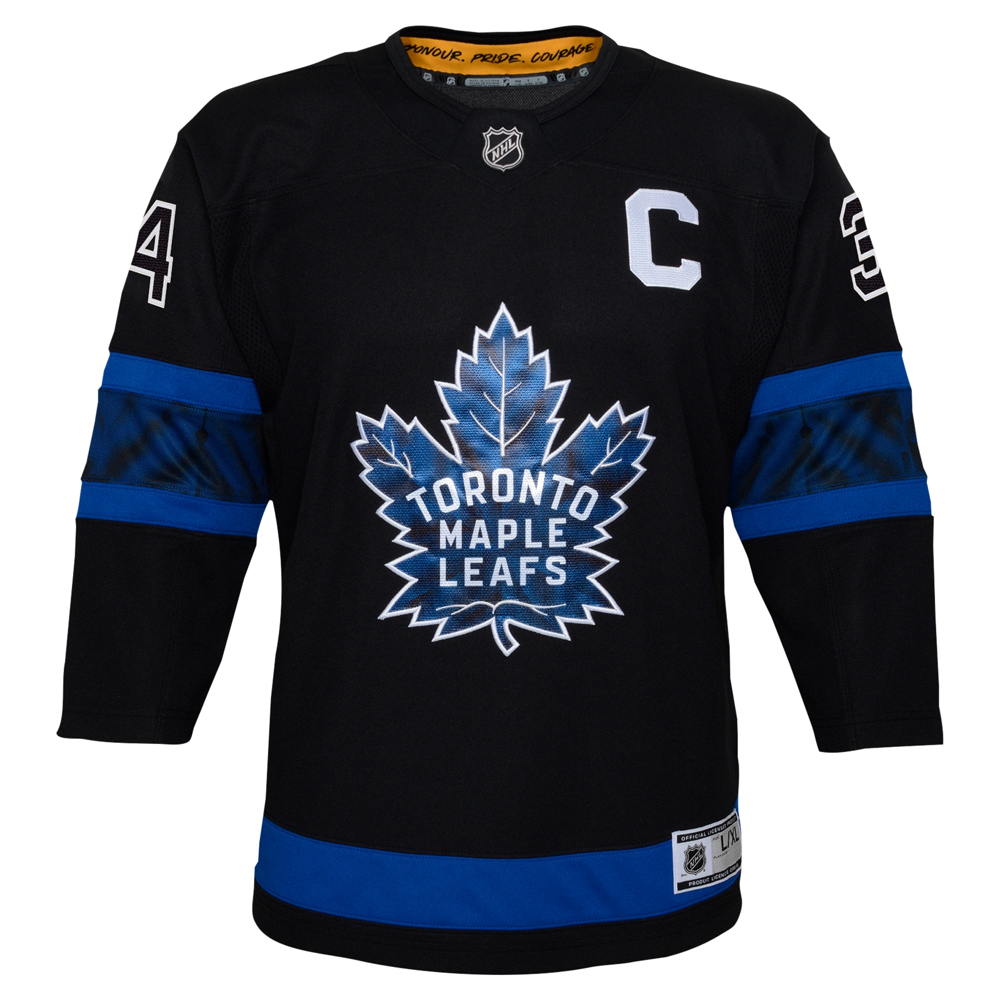 Alternative view of Youth Toronto Maple Leafs Auston Matthews Black Alternate Premier Player Jersey - JS947 