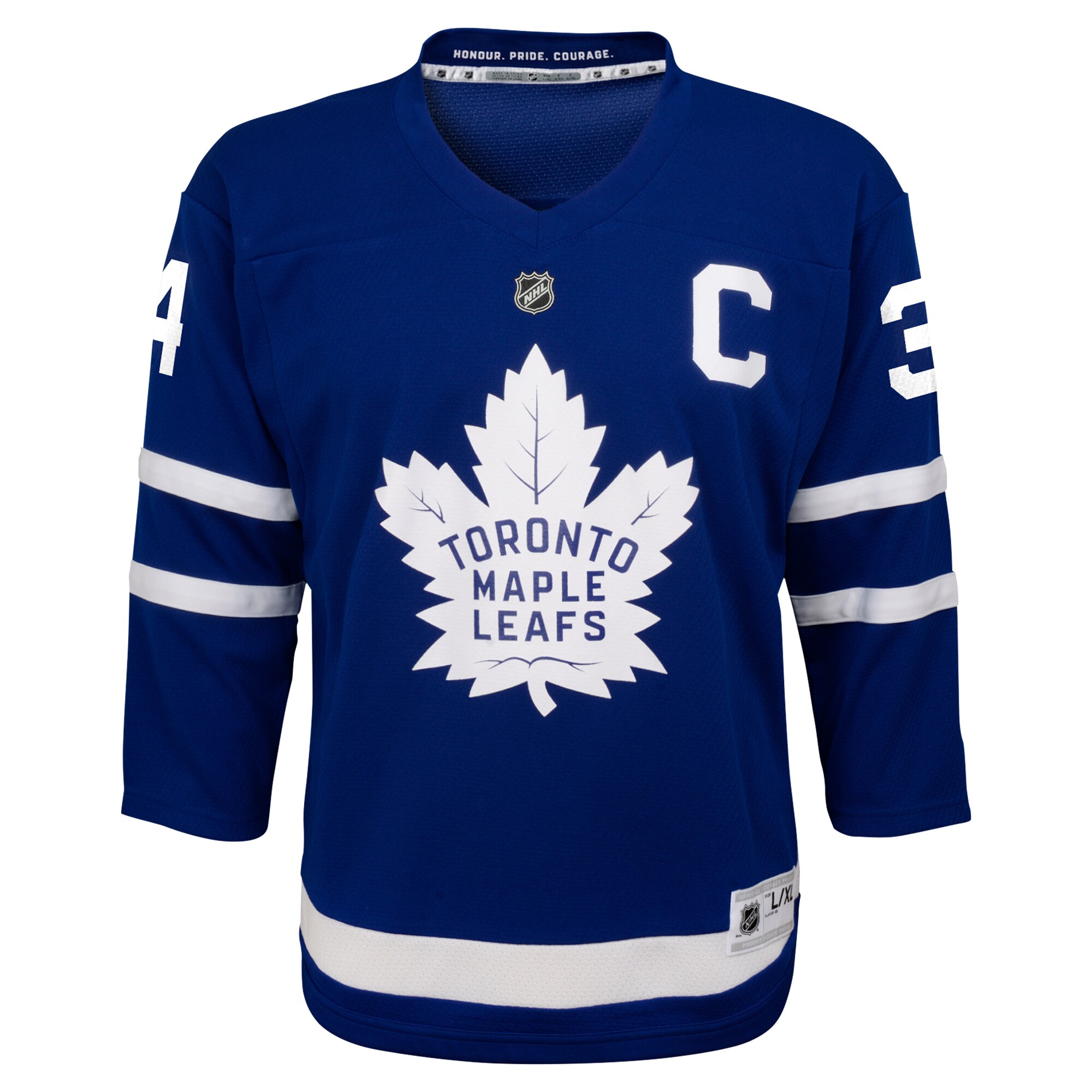 Alternative view of Youth Toronto Maple Leafs Auston Matthews Blue Home Player Jersey - JS363 