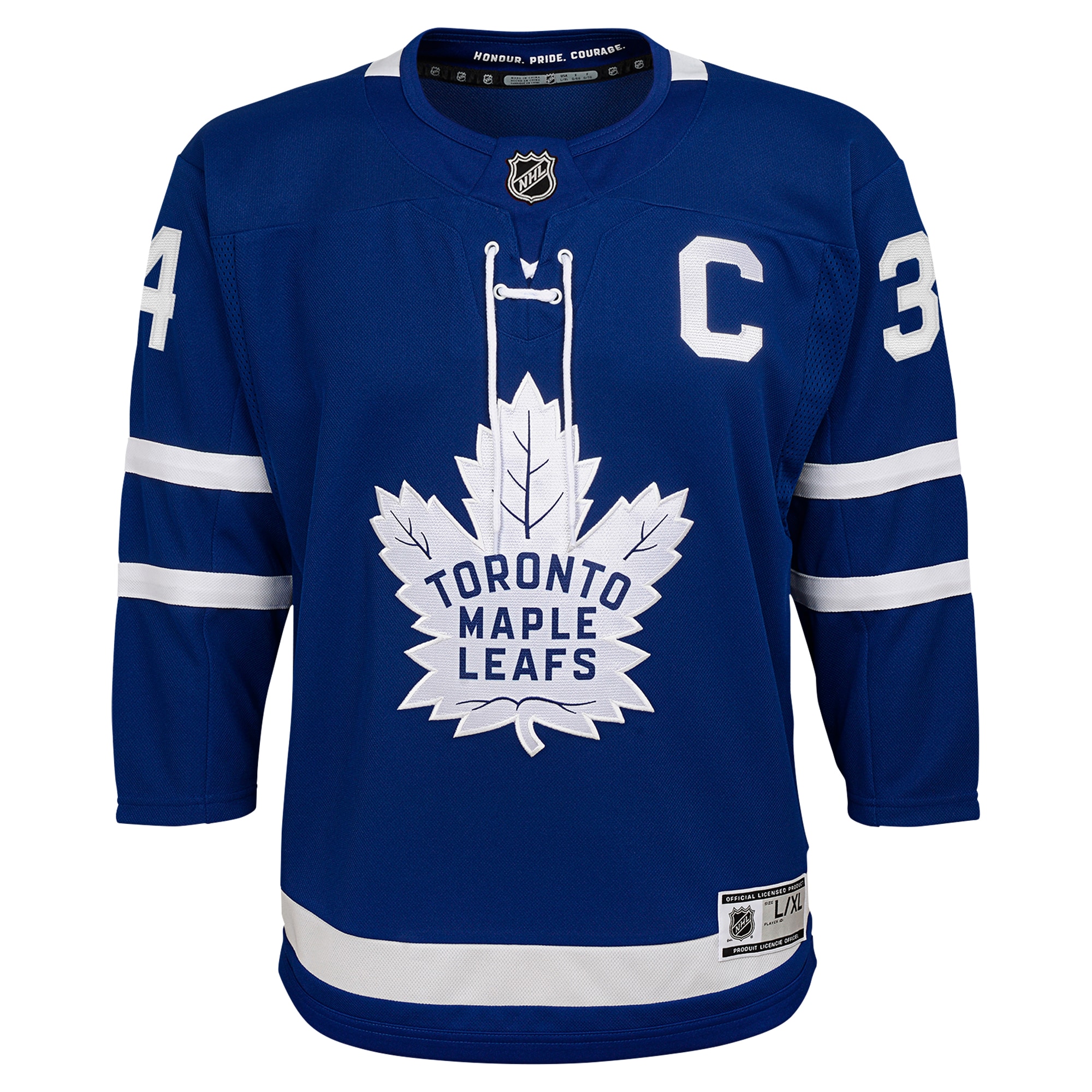 Alternative view of Youth Toronto Maple Leafs Auston Matthews Blue Home Premier Player Jersey - JS942 