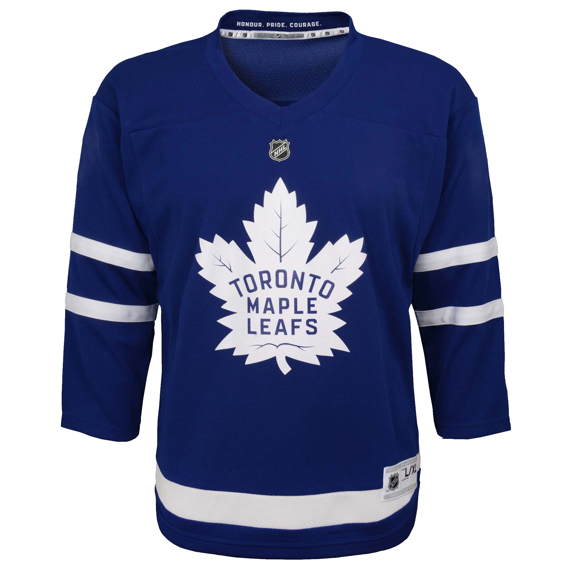 Alternative view of Youth Toronto Maple Leafs Blue Home Custom Jersey - JS377 